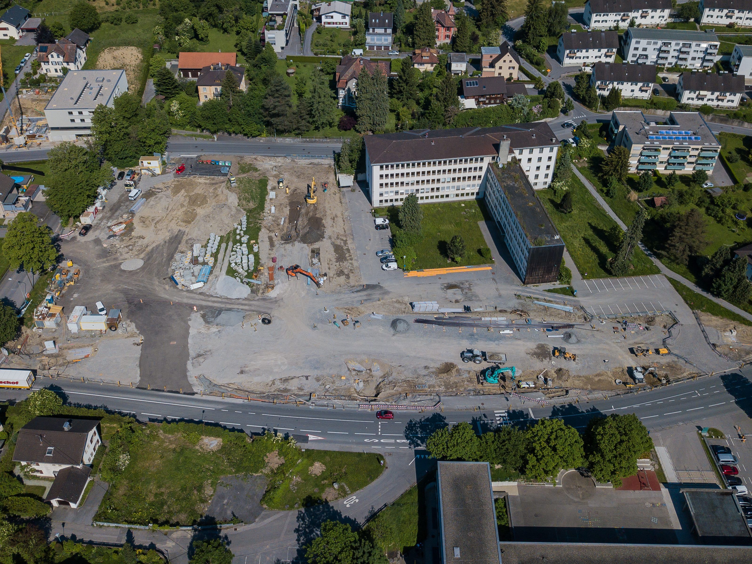 Eine der Baustellen für den geplanten Stadttunnel in Feldkirch