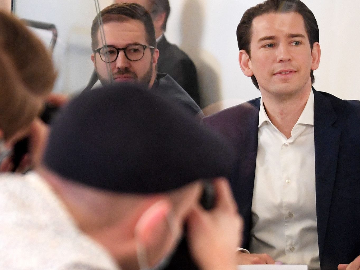 Der als Auskunftsperson geladene Bundeskanzler Sebastian Kurz (ÖVP) im Rahmen einer Sitzung des Ibiza-U-Ausschuss.