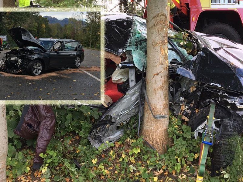 Bei dem Unfall wurde mehrere Personen schwer verletzt.