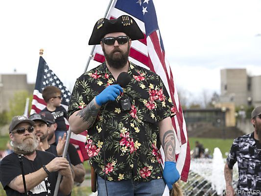 Vertreter einer rechtsextremen Gruppe in den USA