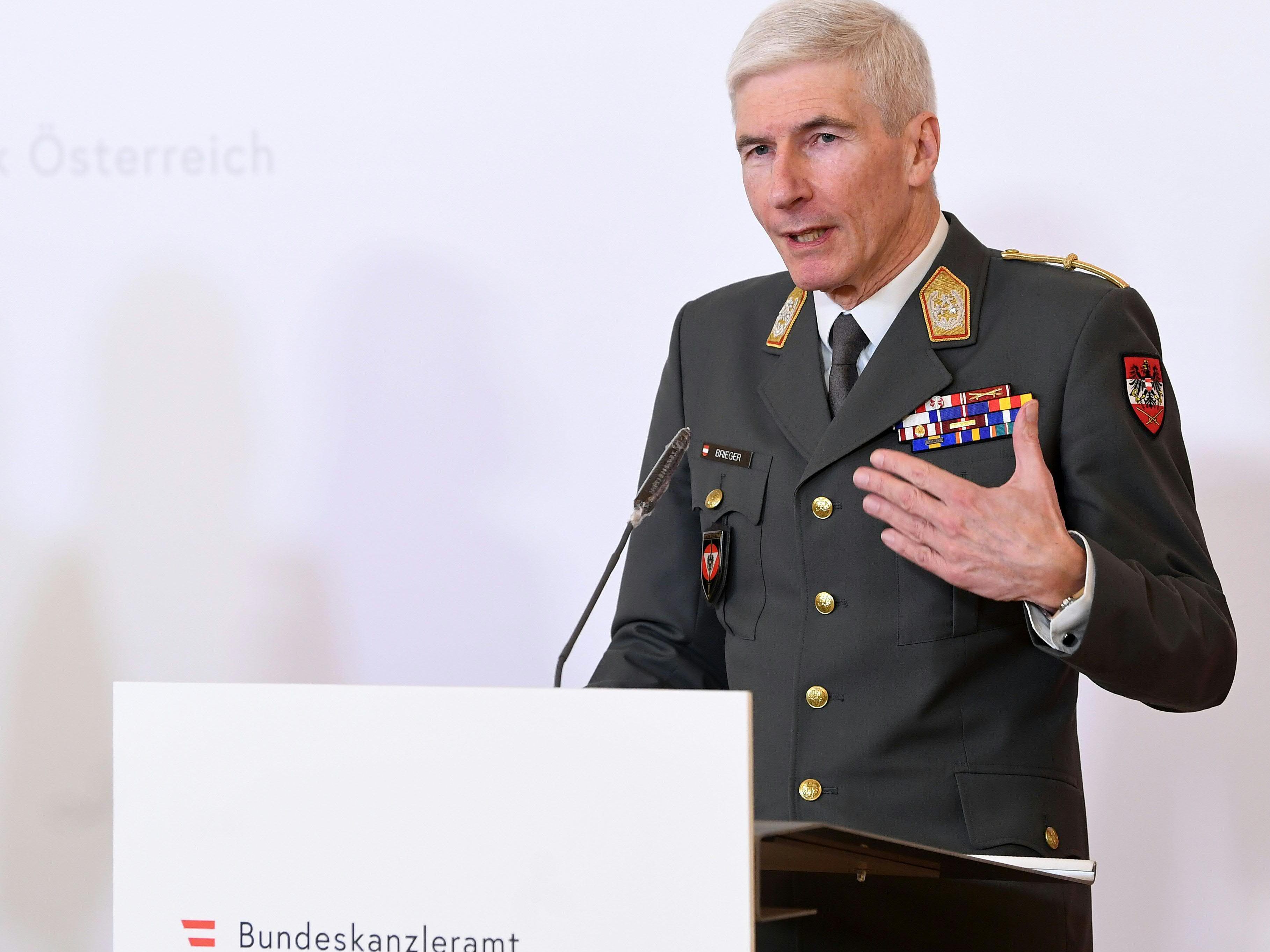 Generalstabschef des Bundesheeres, Robert Brieger, befindet sich in Heimquarantäne.