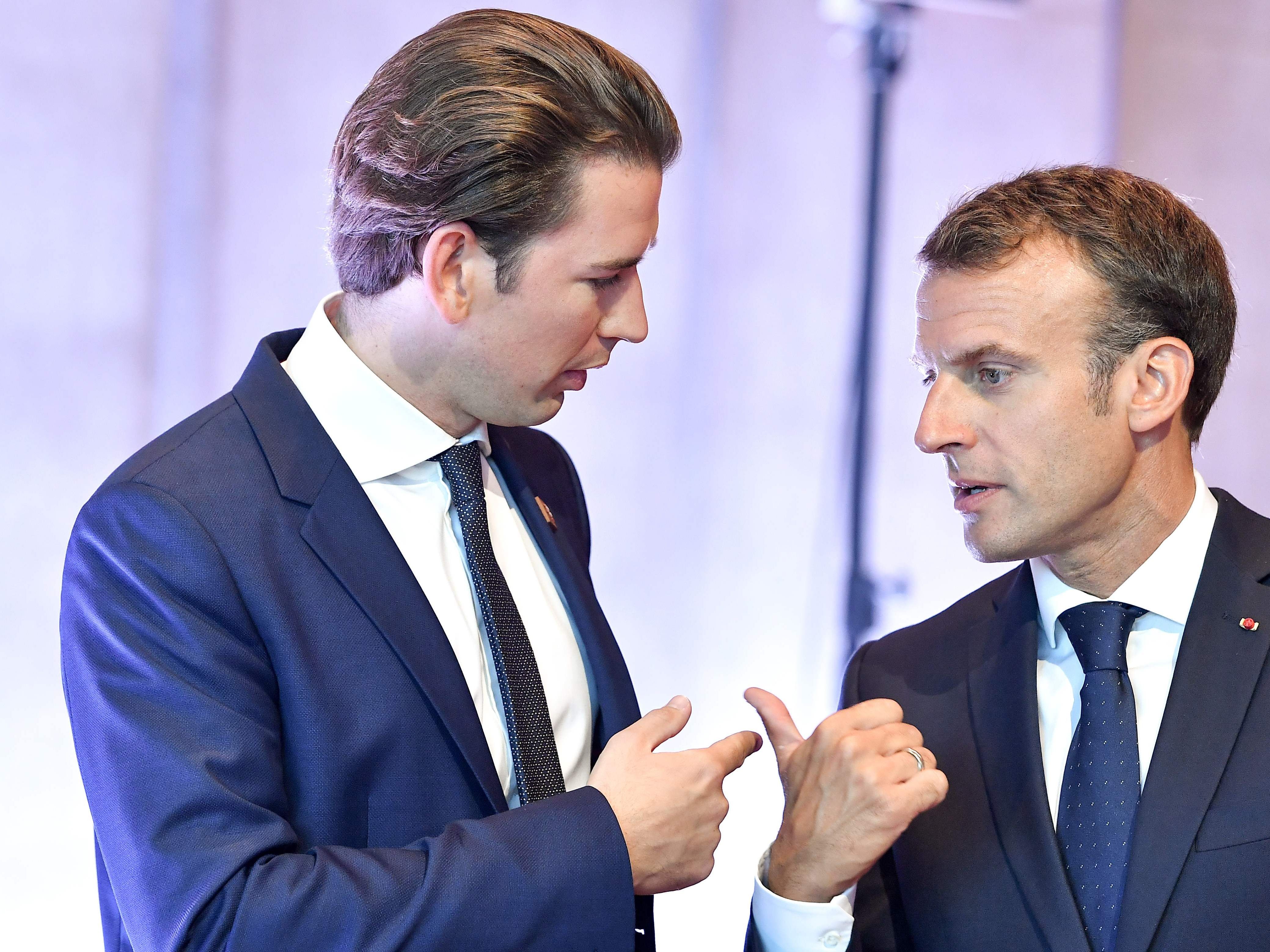 "Er hört nicht zu", sagt Macron über Kurz.