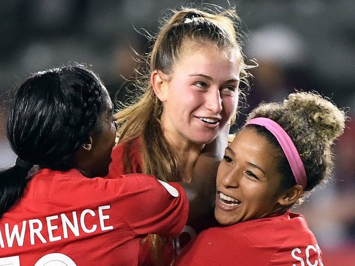Jordyn Huitema im Trikot der kanadischen Nationalelf