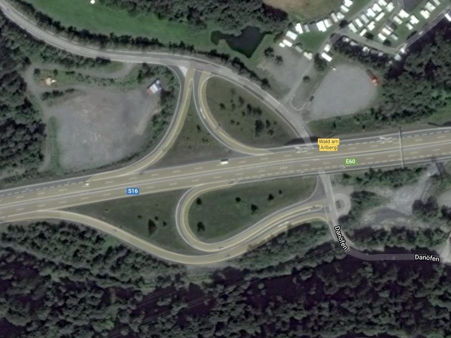 Keine Verkehrsbehinderungen auf der Hauptfahrbahn der S16 - Ein- und Ausfahrt der Anschlussstelle Wald in Richtung Bregenz gesperrt.
