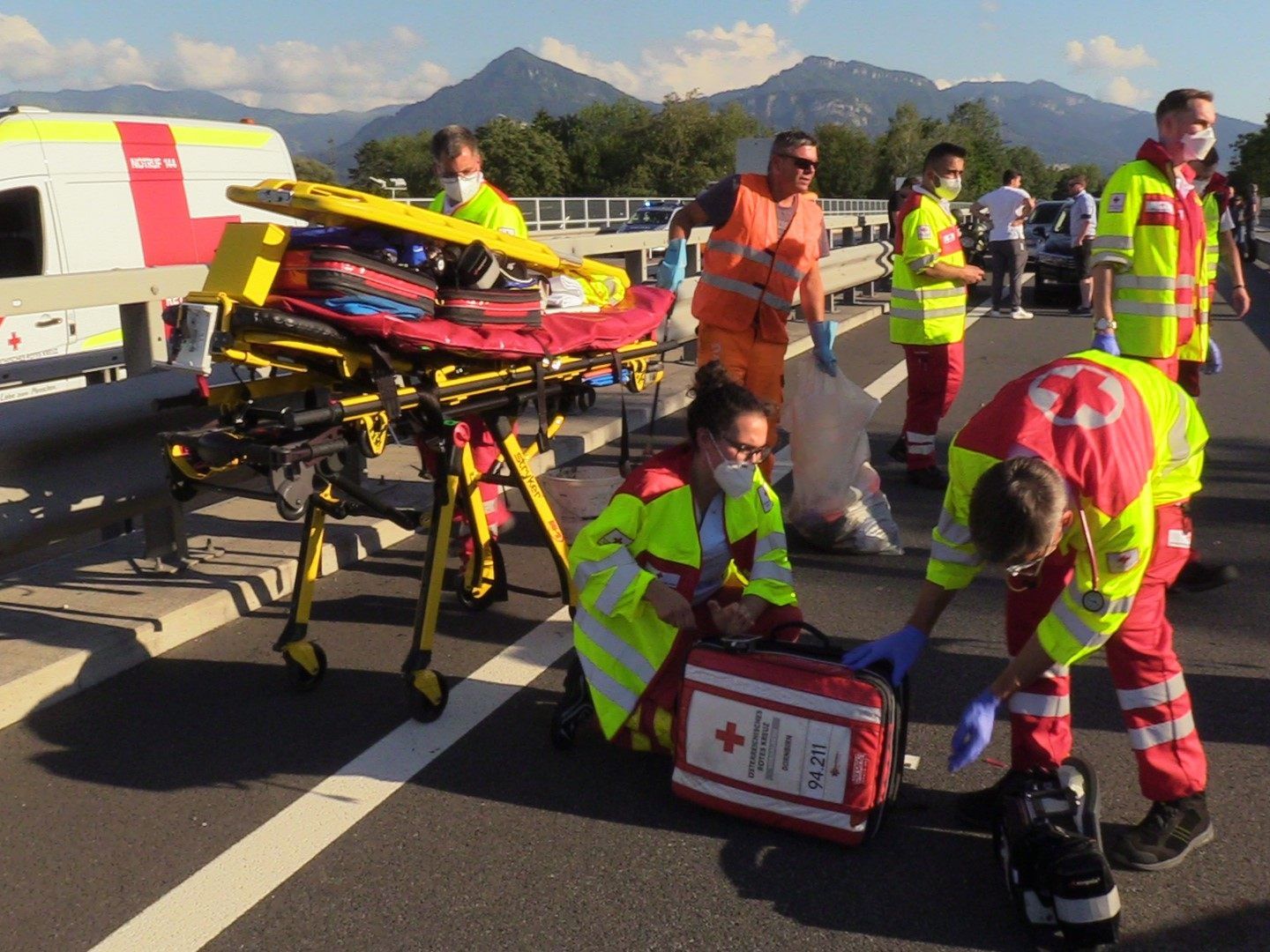 Schwerer Unfall am Donnerstagnachmittag auf der A14.