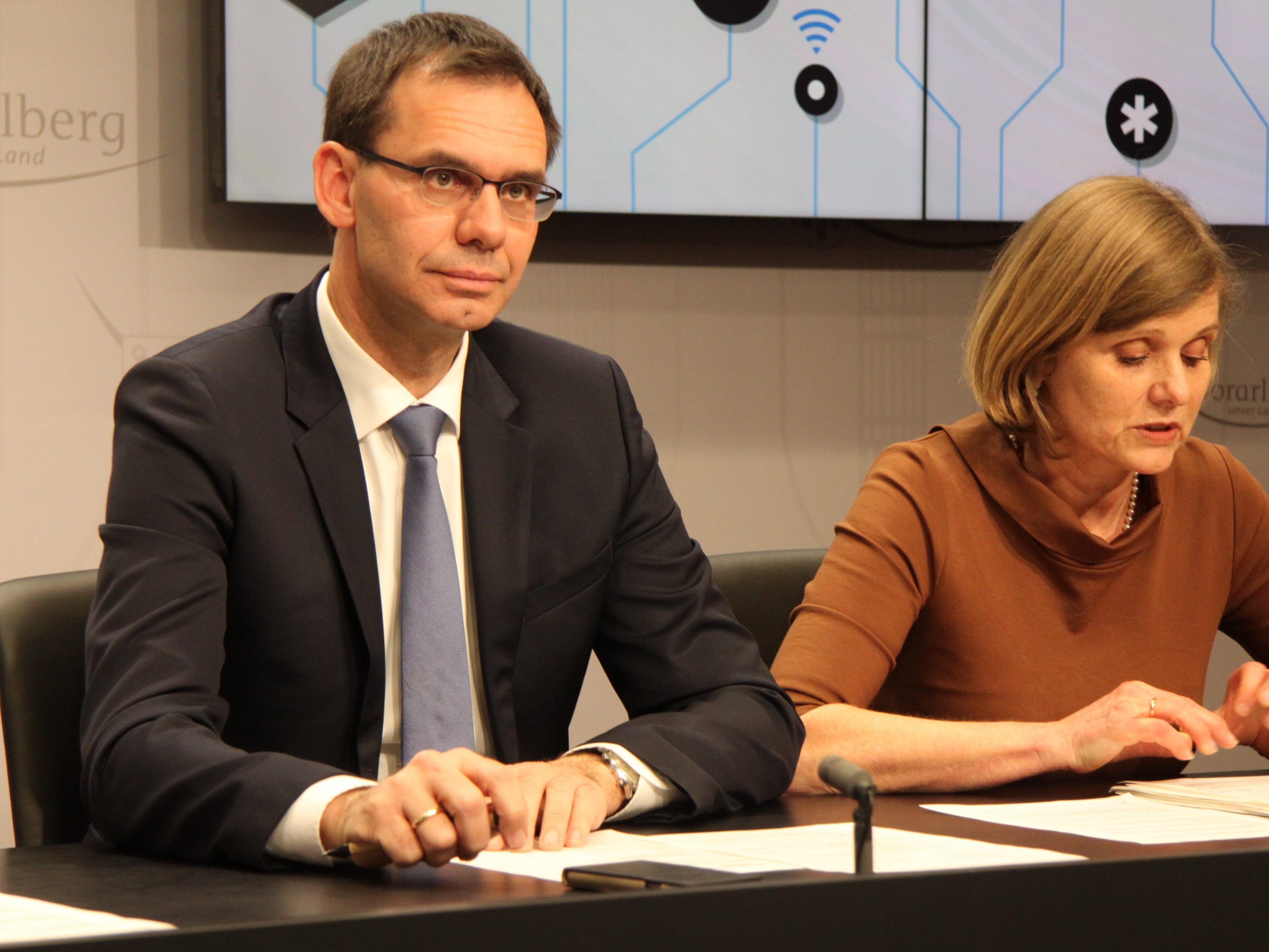 LH Markus Wallner und LR Barbara Schöbi-Fink.