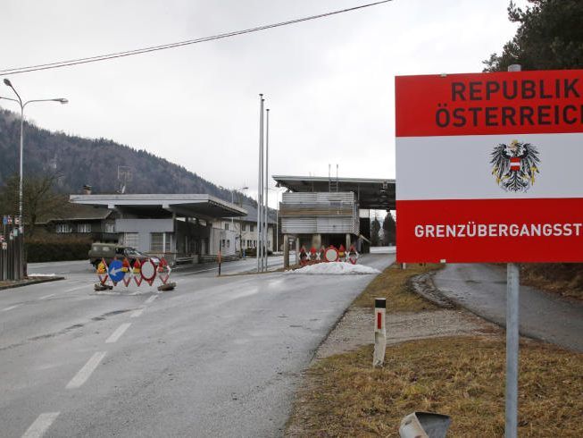 Der Grenzübergang Lavamünd (Kärnten) an der Grenze zwischen Österreich und Slowenien