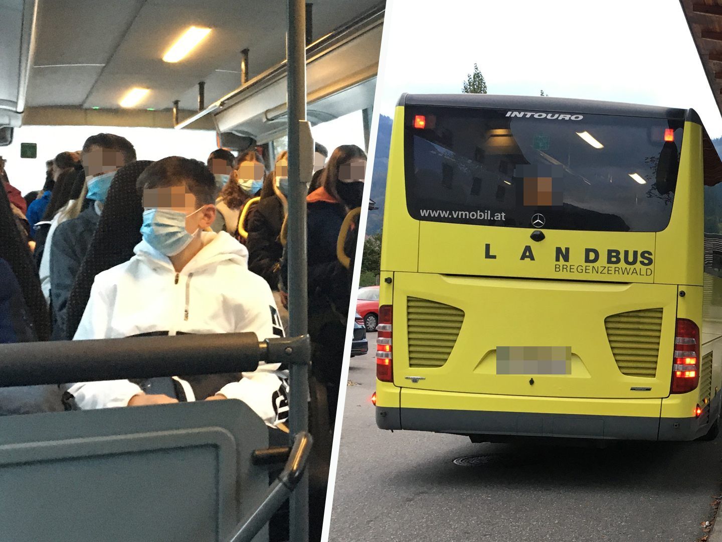 Die Schulbusse sind teilweise "vollgestopft".