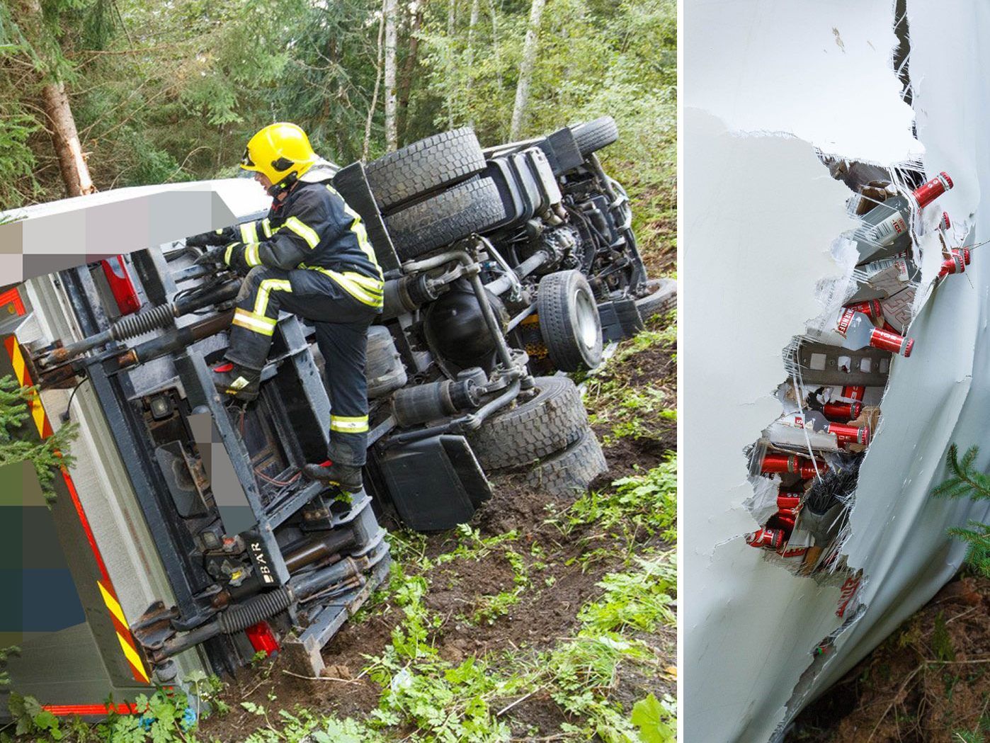 Am Dienstag stürzte ein Lkw in Gortipohl von einem Güterweg in den Wald ab.