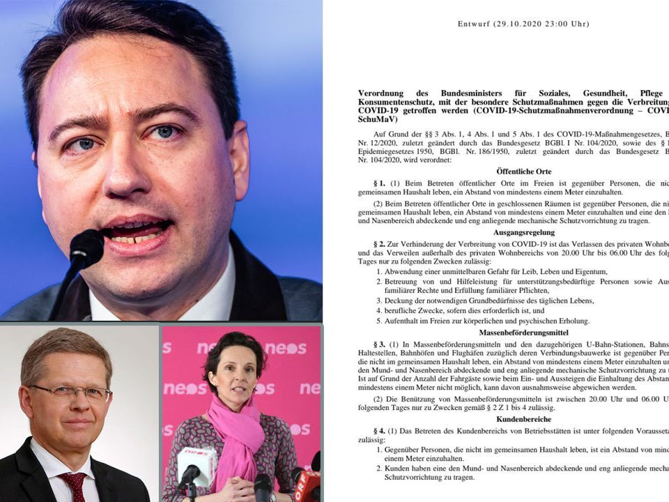 FPÖ, SPÖ und NEOS schießen sich auf Türkis-Grün ein