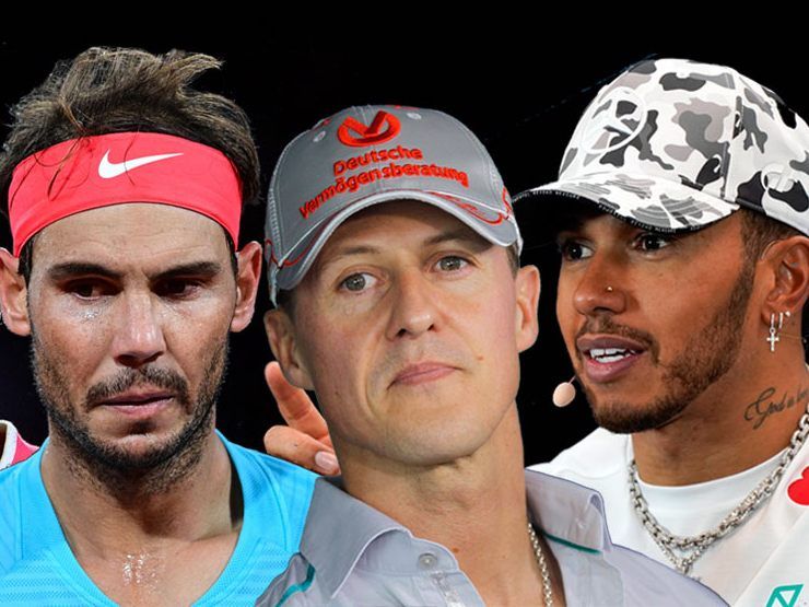 Federer, Nadal, Schumacher, Hamilton