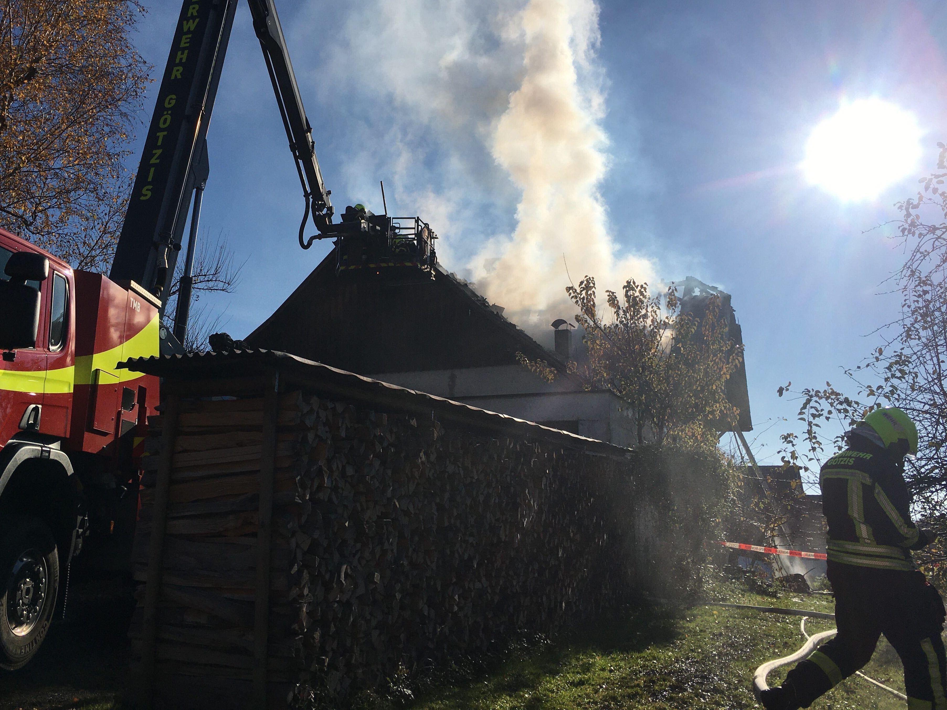 Vollbrand in Klaus - Das Haus ist nicht mehr bewohnbar.