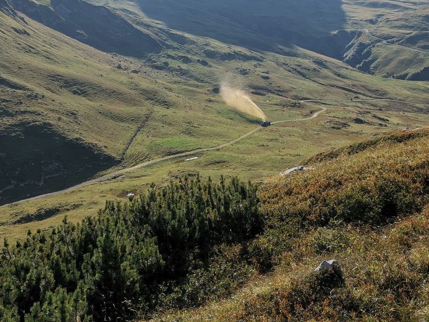 Nach dem Ausbringen von Gülle auf einer Alm erstattet der VGT Anzeige.