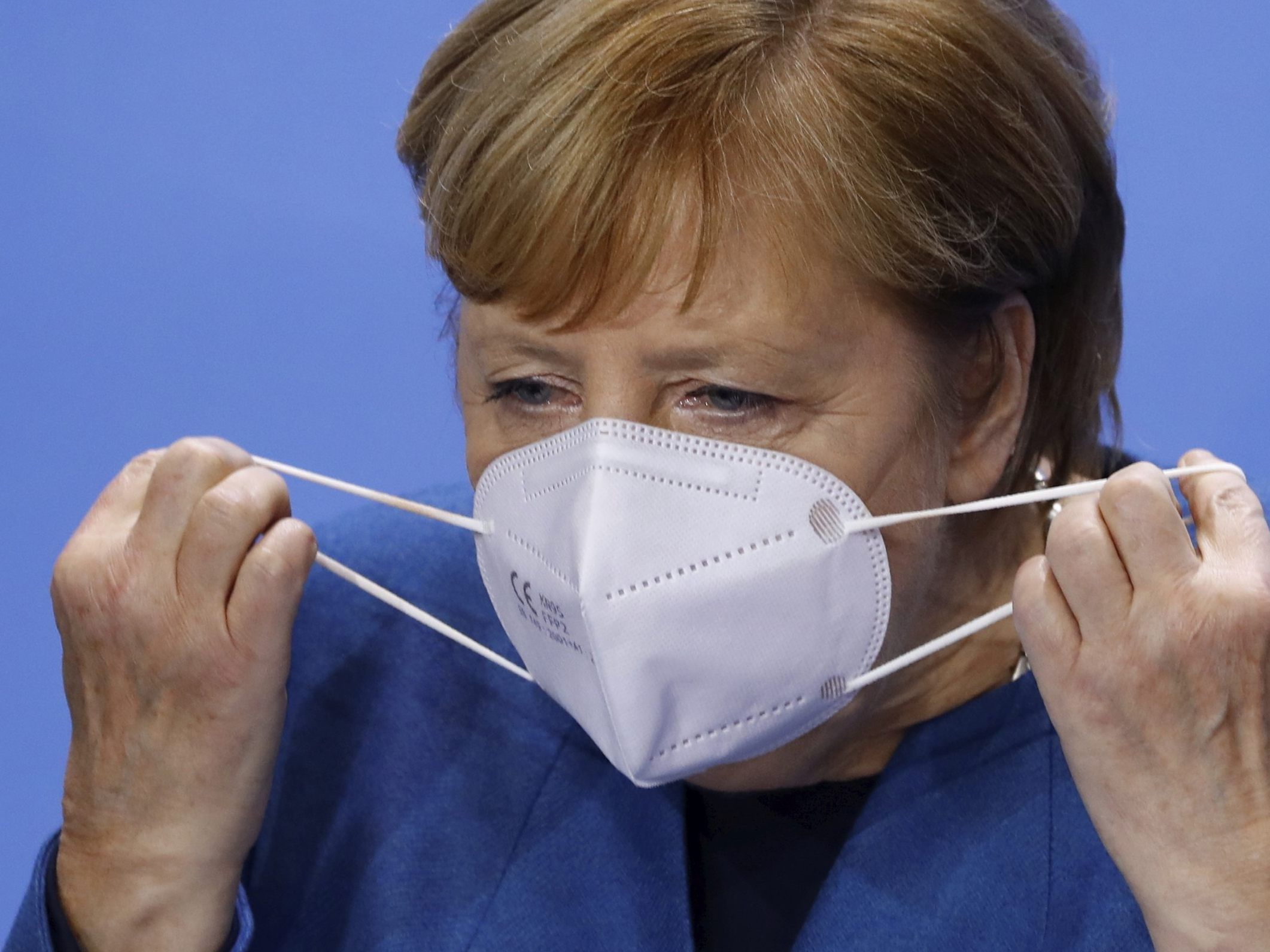 Angela Merkel am Tag, als sie den 2. (Teil)-Lockdown verkündete
