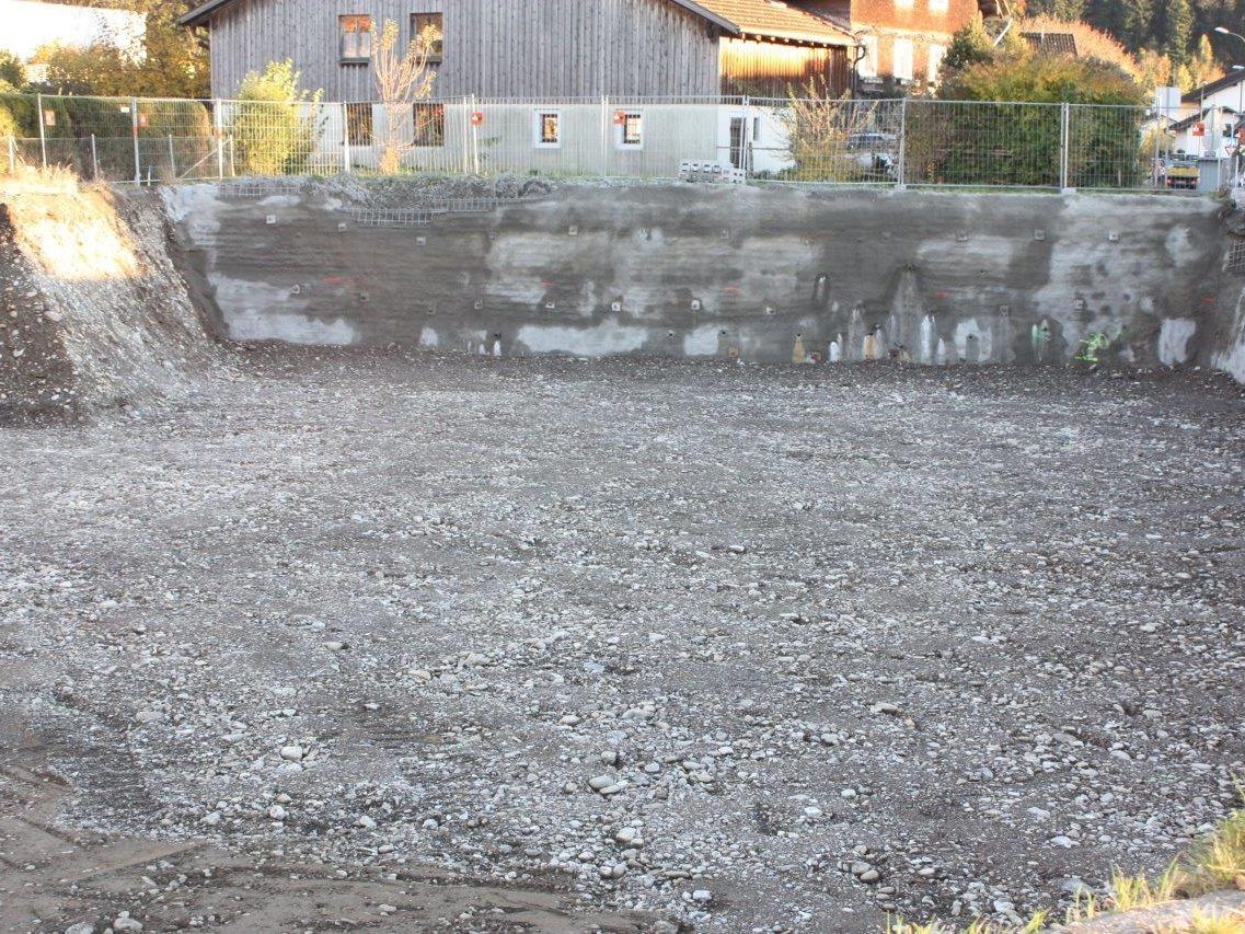 Der Aushub beim Wohnprojekt Mühlbach ist fertig