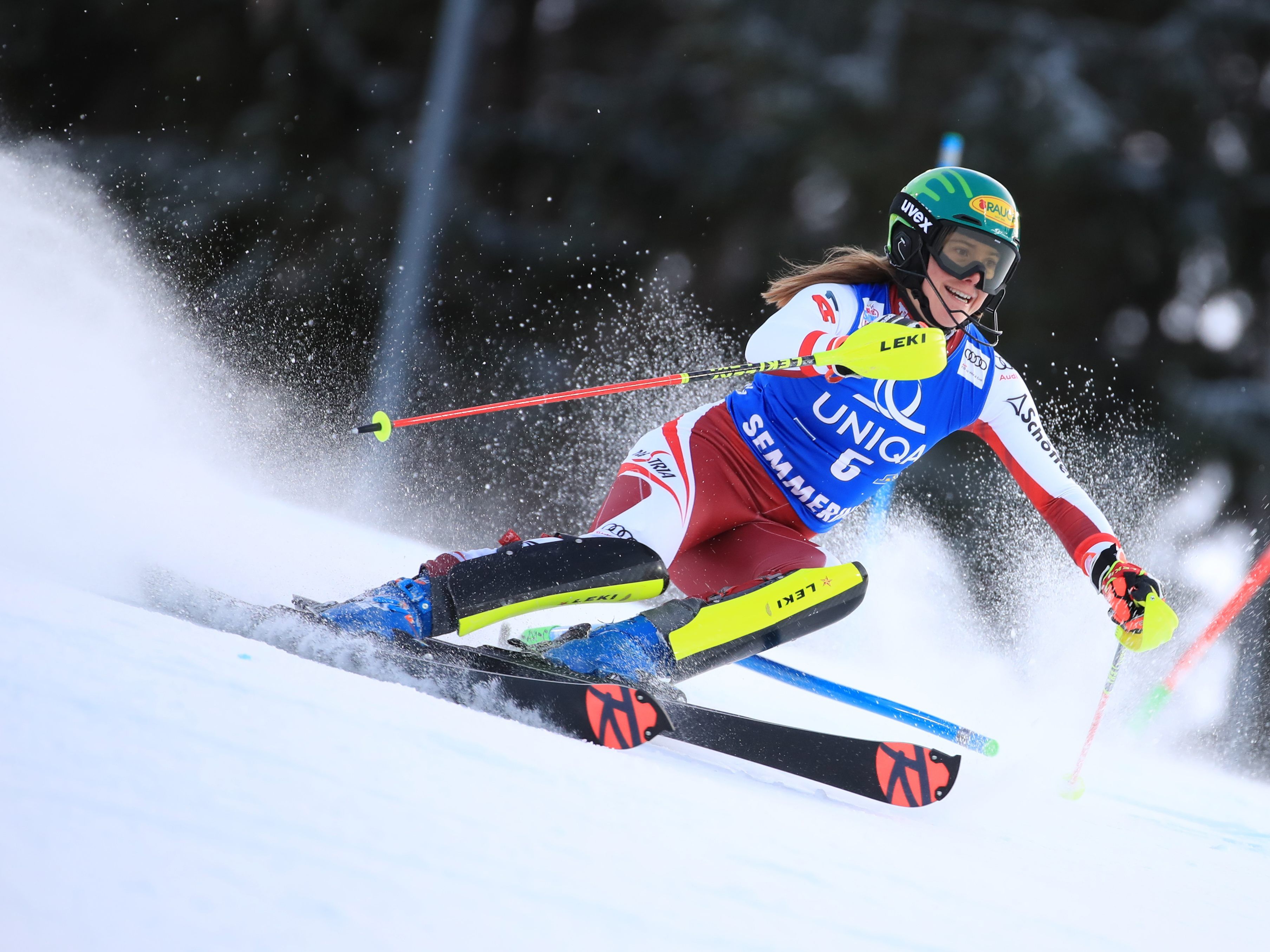 Katharina Liensberger verpasste ihren ersten Weltcup-Erfolg knapp.
