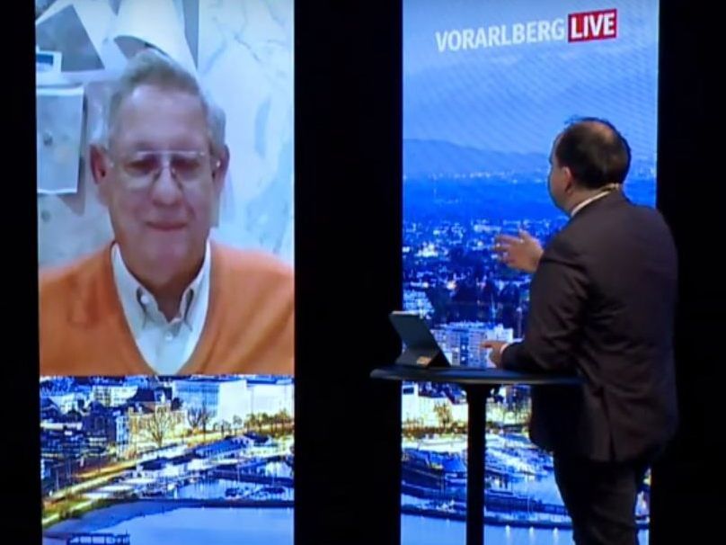 Michael Manhart war per Video ins "Vorarlberg Live"-Studio zugeschalten.