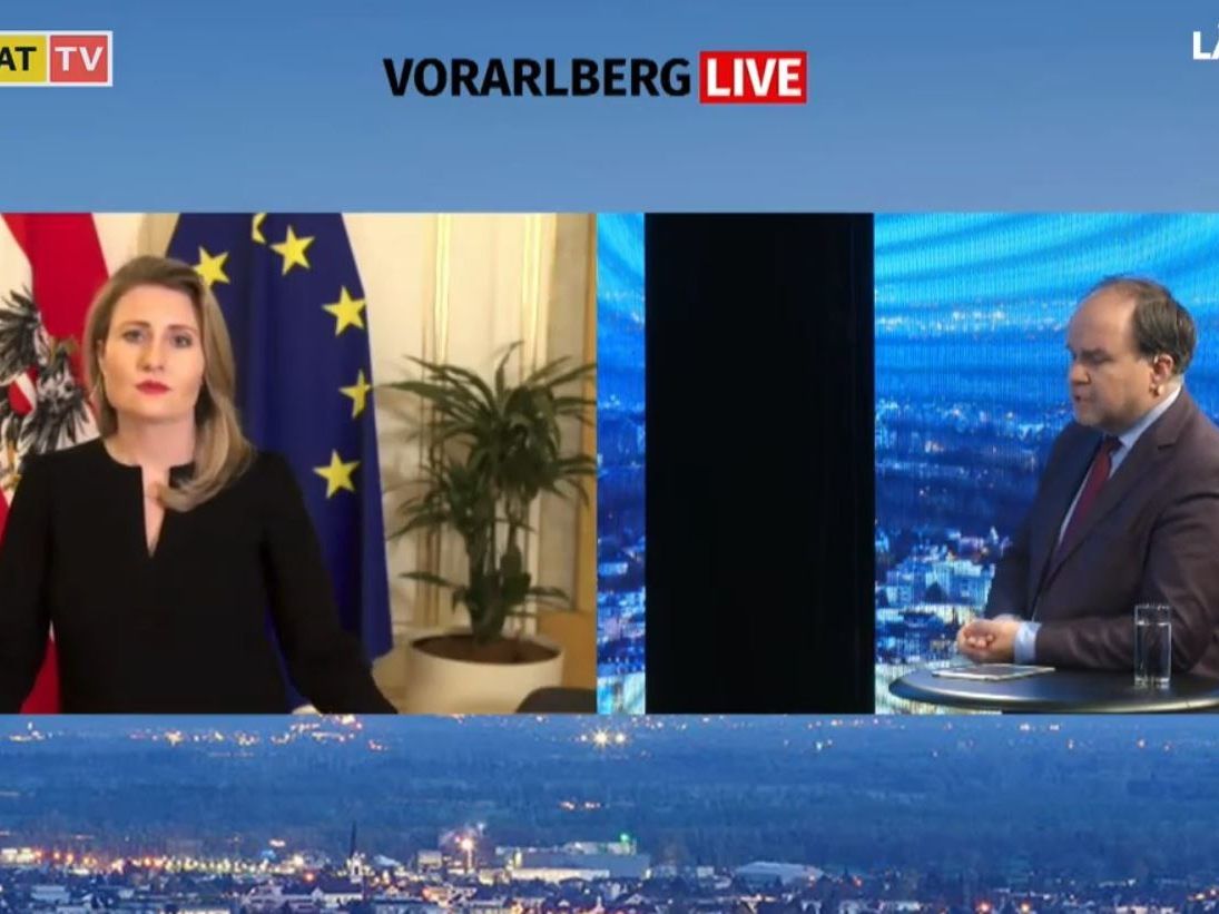 Integrationsministerin Susanne Raab war am Mittwoch zu Gast in "Vorarlberg live".