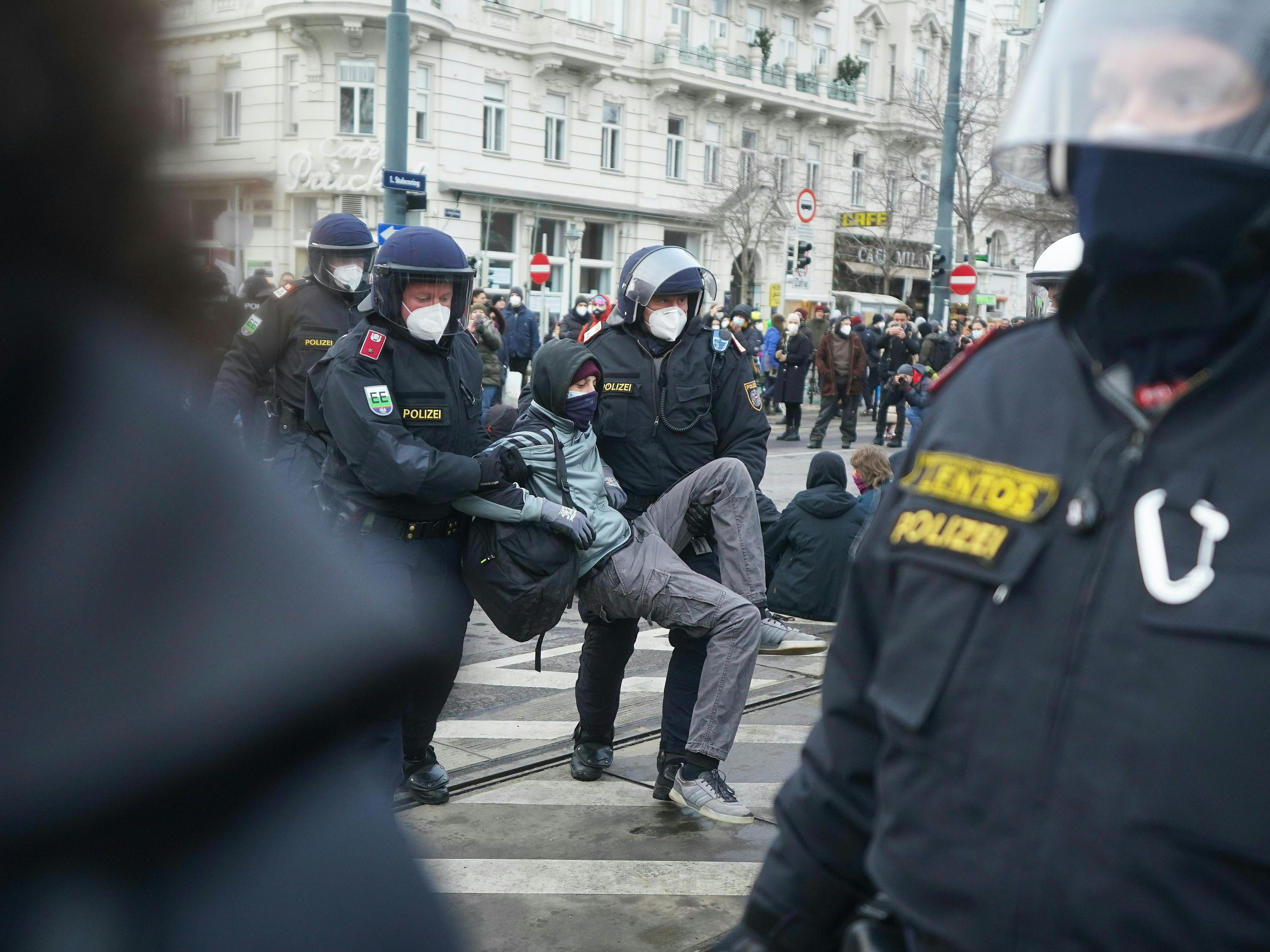 Die Demonstration am 16. Jänner in Wien war von Ausschreitungen überschattet.