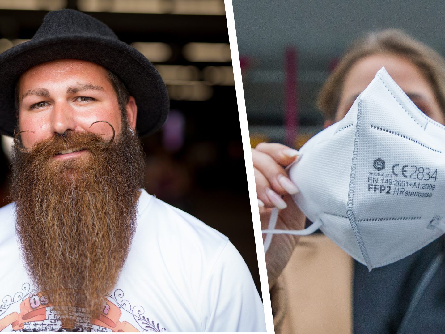 Würde Bart-Wettkämpfer Marc seinen Bart für die Maske "opfern"?