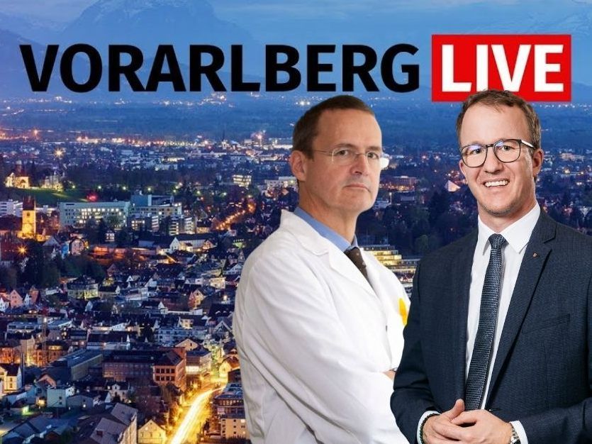 Primar Offner und LR Gantner bei Vorarlberg Live.
