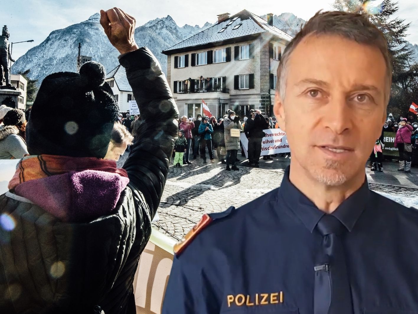 Major Wolfgang Dür kontert den Vorwürfen von Polizeigewalt auf Corona-Demos.