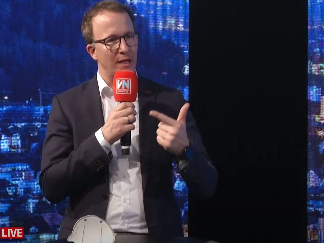 Landesrat Gantner war zum Thema "Testpflicht für Pendler" bei "Vorarlberg Live" im Studio zu Gast.