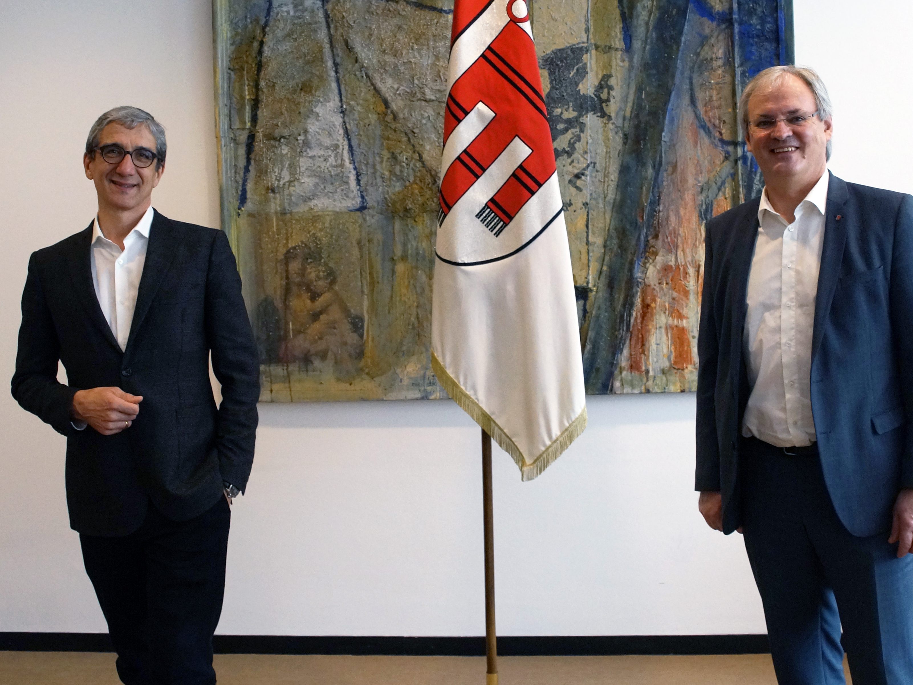 Landesvolksanwalt Florian Bachmayr-Heyda und Landtagspräsident Harald Sonderegger.