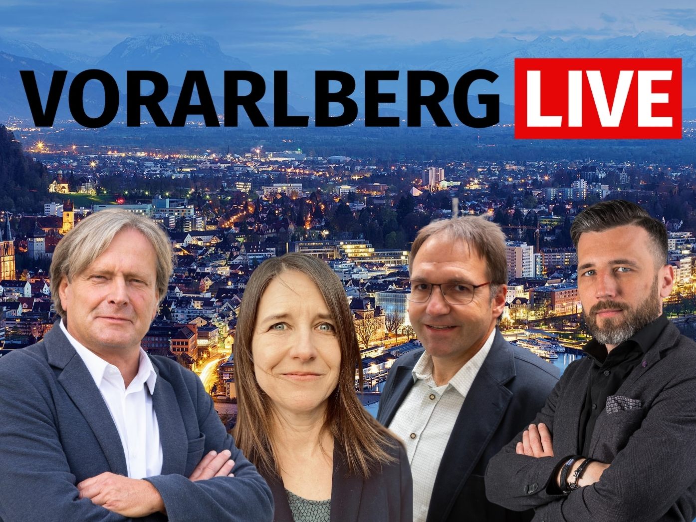 Frank Matt, Veronika Hofinger und Reinhard Stemmer heute im Gespräch mit Pascal Pletsch