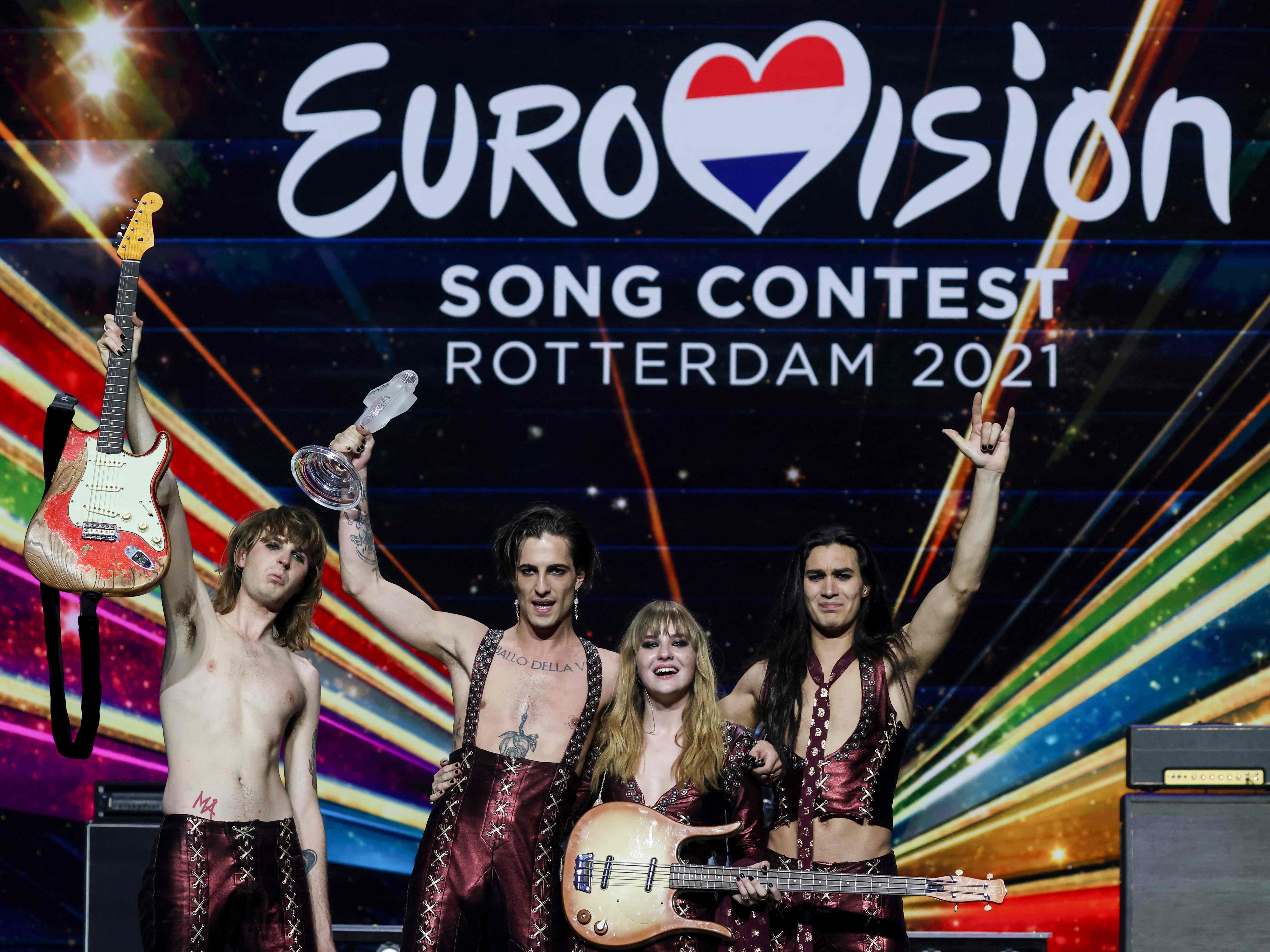 Die Freude bei den ESC-Gewinnern aus Italien war groß.