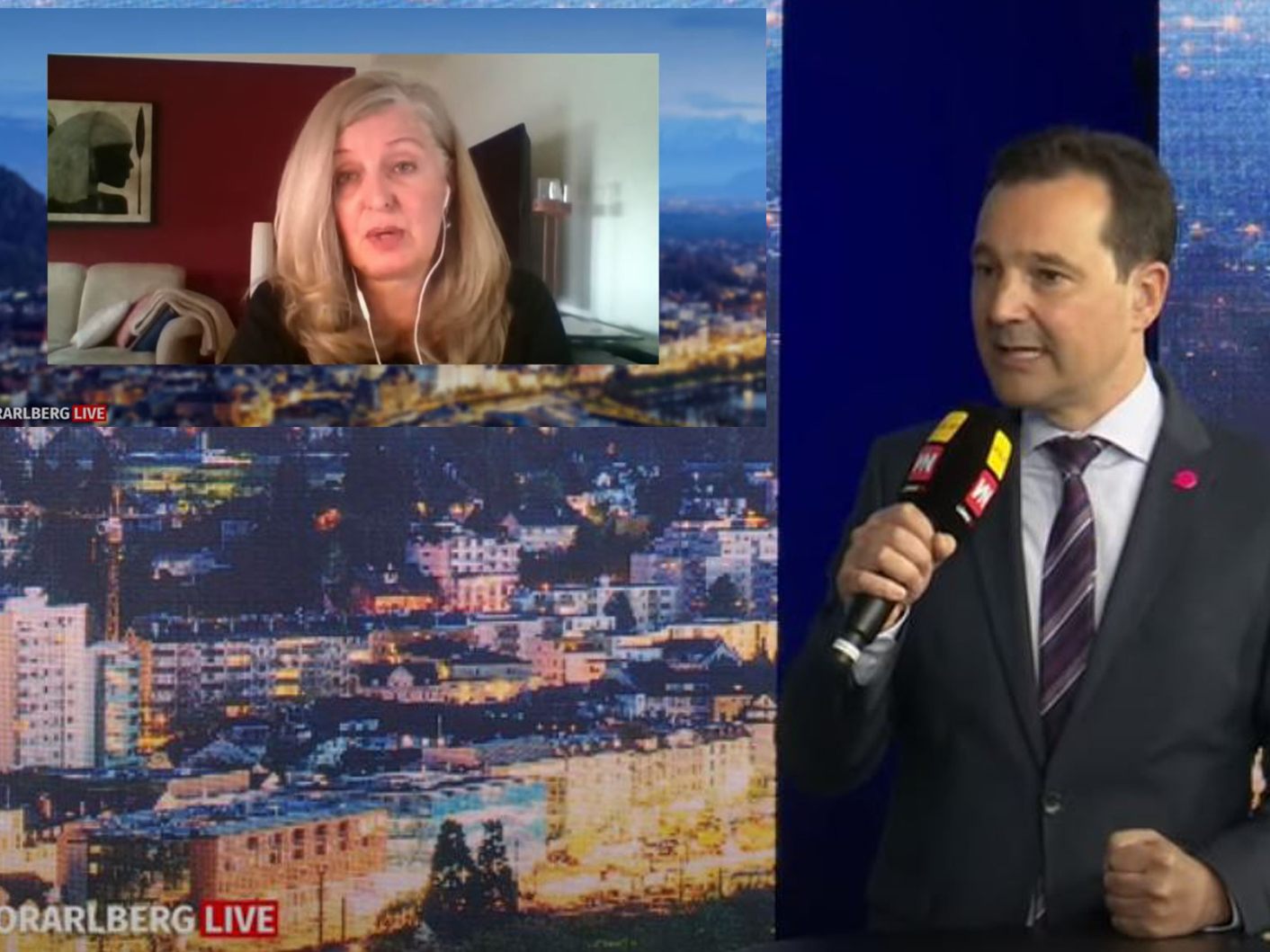 Tanja Mally und Gerald Loacker bei "Vorarlberg LIVE".