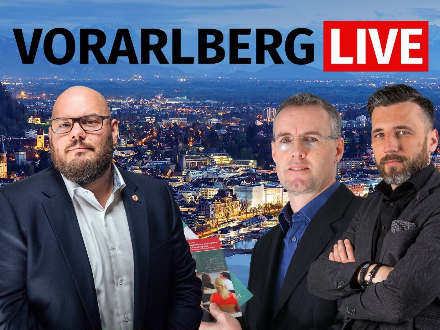 Mike Pansi (l.) und Mario Wölbitsch zu Gast bei "Vorarlberg LIVE"