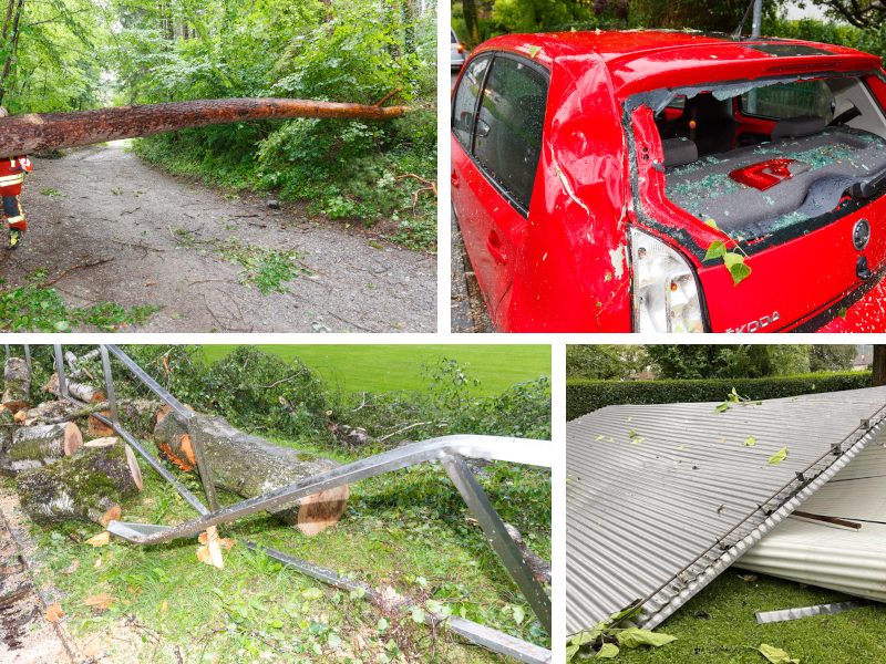 Unwetter sorgte für zahlreiche Feuerwehreinsätze