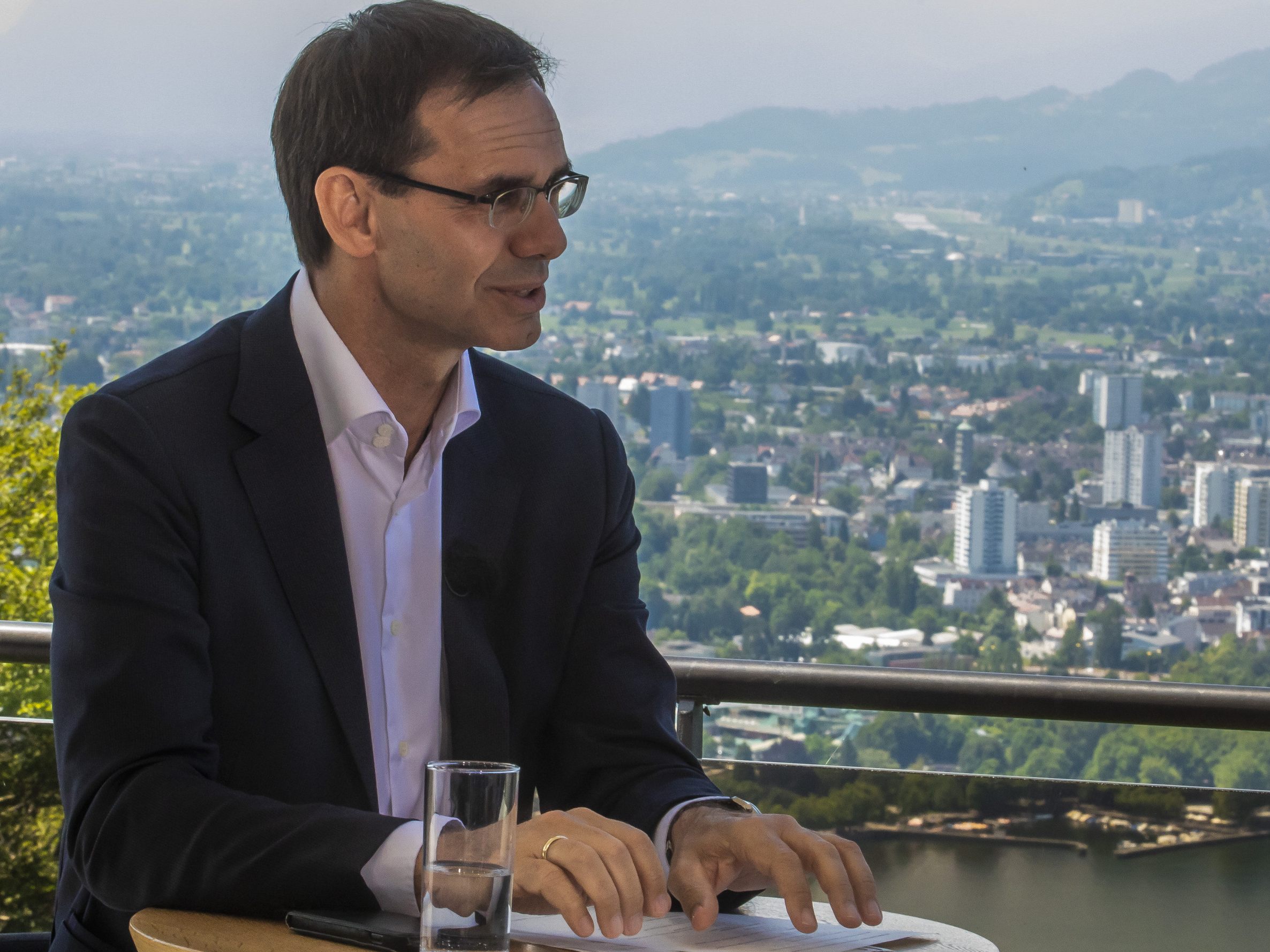 Aus aktuellem Anlass pocht LH Markus Wallner auf die Wichtigkeit des Rhesi-Projektes.
