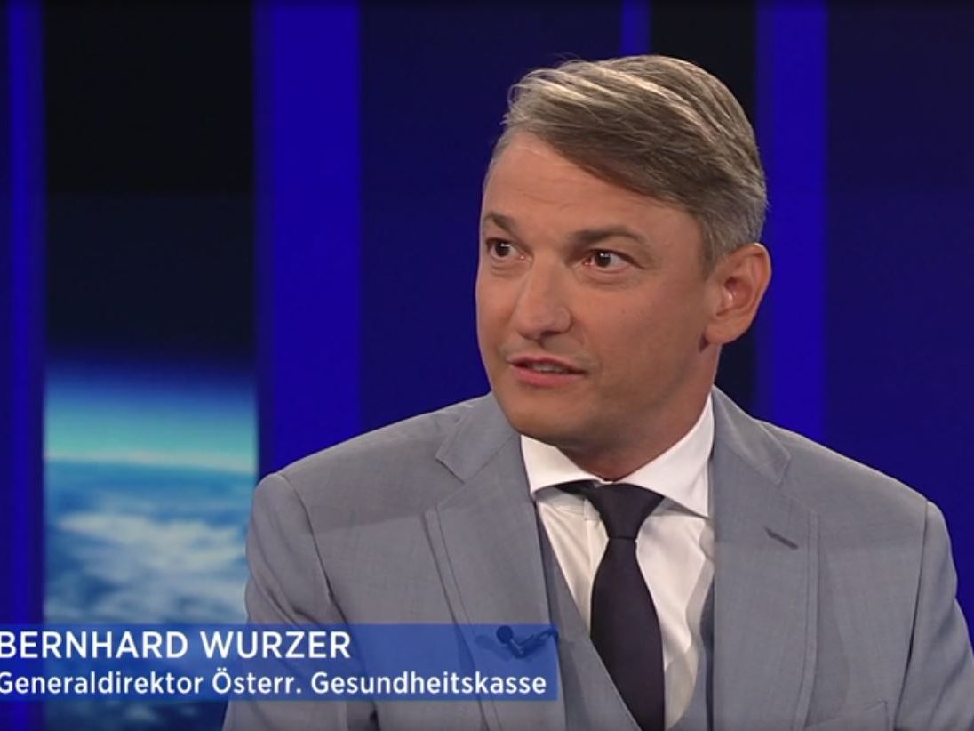 ÖGK-Generaldirektor Bernhard Wurzer in der ZIB 2 des ORF.