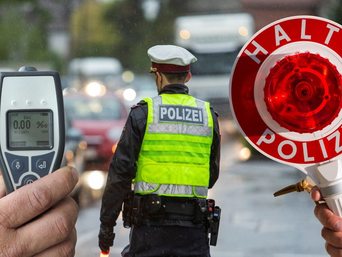 Im Kreisverkehr wurde der "Autosurfer" vom Dach geschleudert.