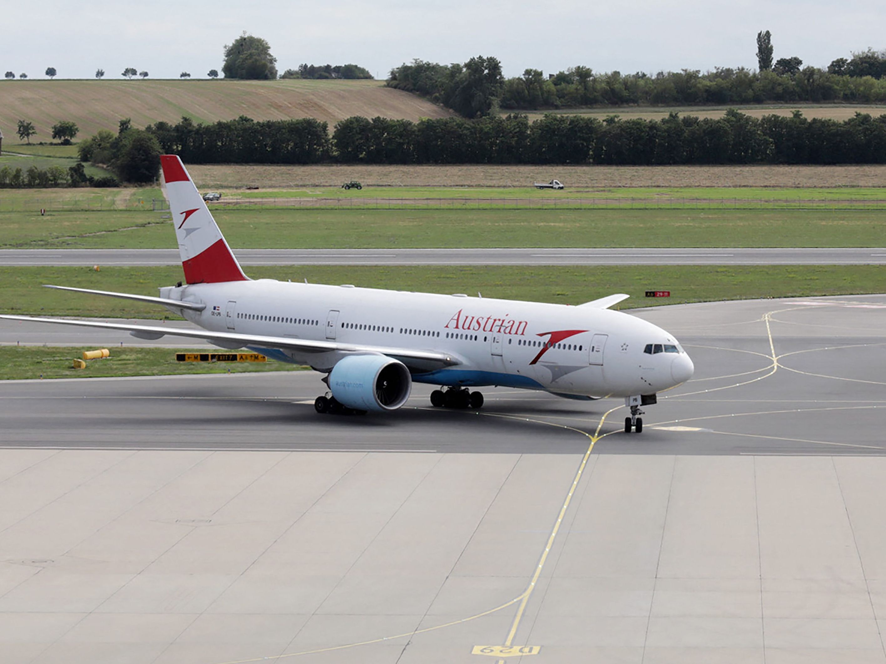 Einen wahrscheinlich nicht alltäglichen Flug haben AUA-Passagiere hinter sich.
