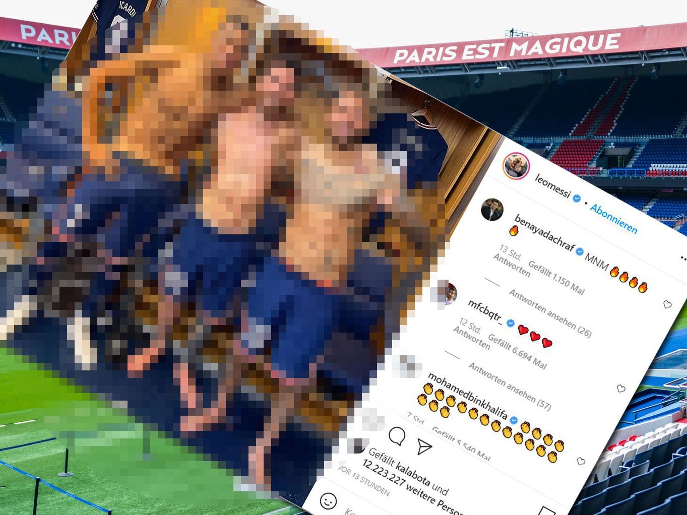 Das Traum-Trio Mbappé, Messi und Neymar (v.l.n.r.)