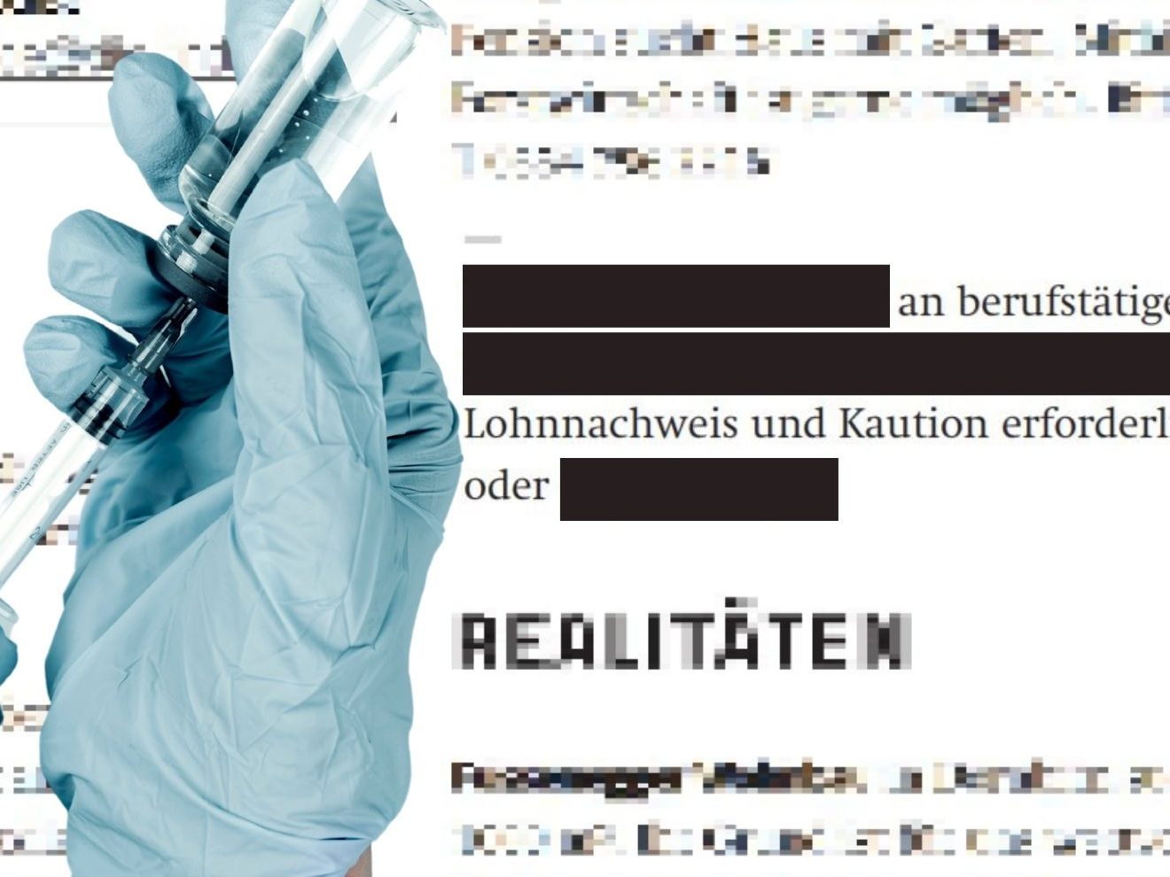 In einem Wohnungsinserat wird ausdrücklich auf eine Impfung verwiesen.