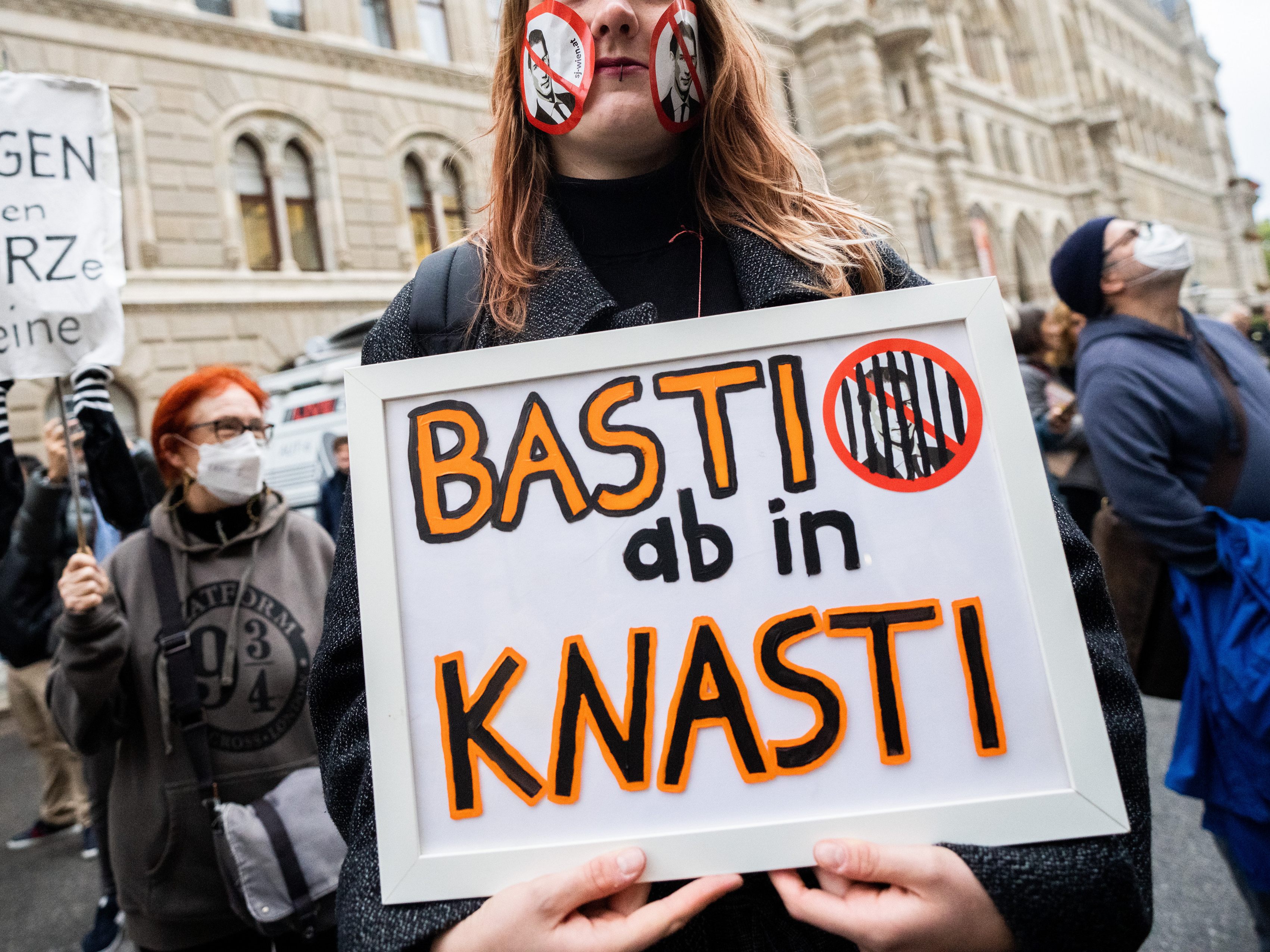 Am Donnerstag fand vor der Wiener ÖVP-Zentrale eine Demonstration statt.