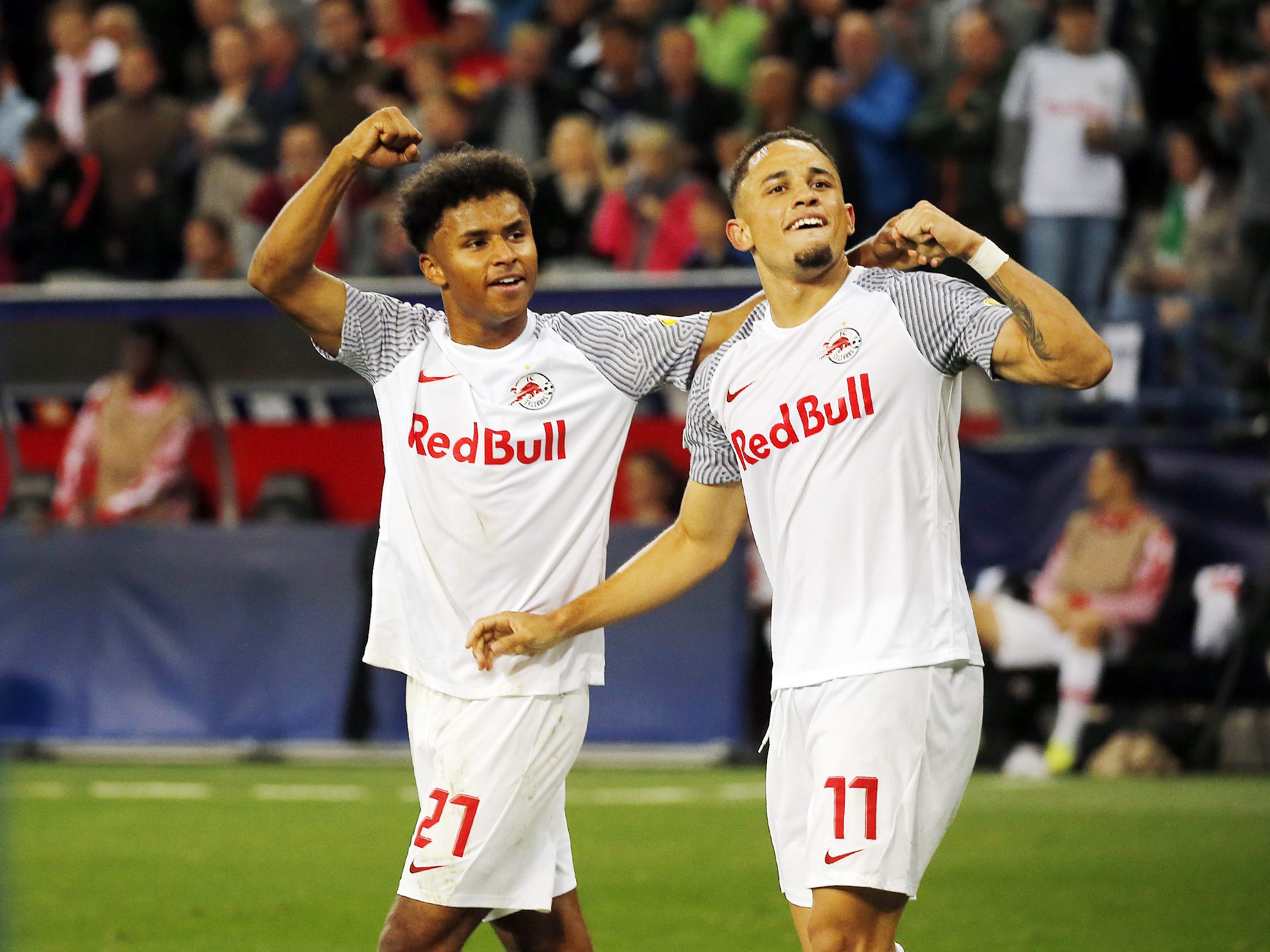 Adeyemi und Okafor erzielten am heutigen Abend die Treffer für Salzburg.