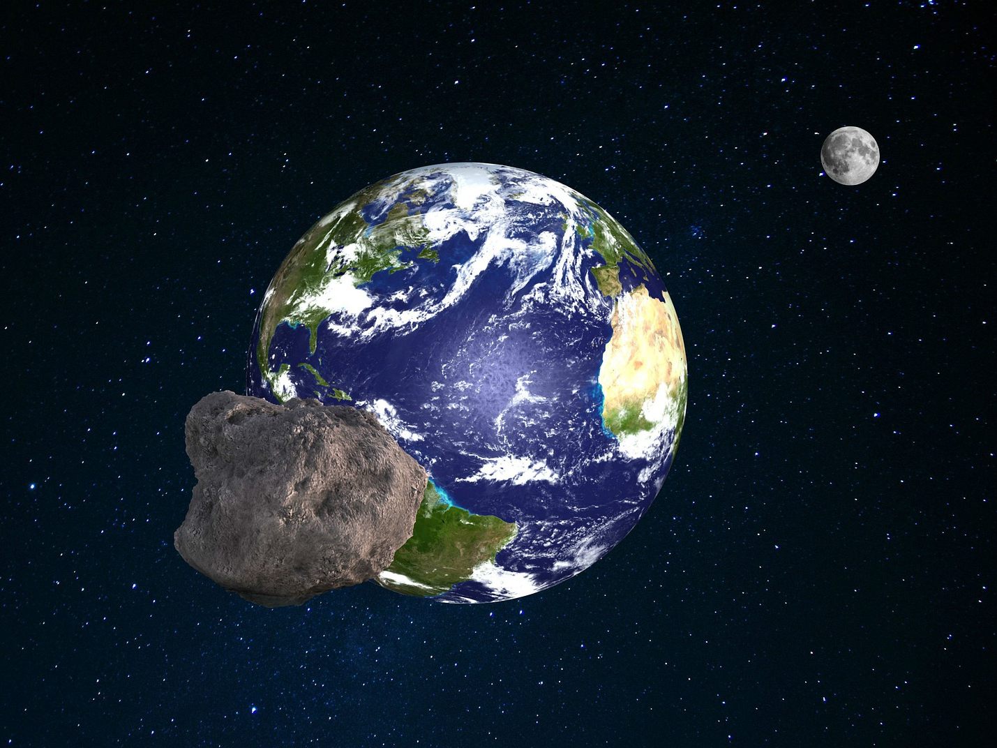 Ein Asteroid kann mit einer Atombombe von seinem Kollisionskurs abgelenkt werden.
