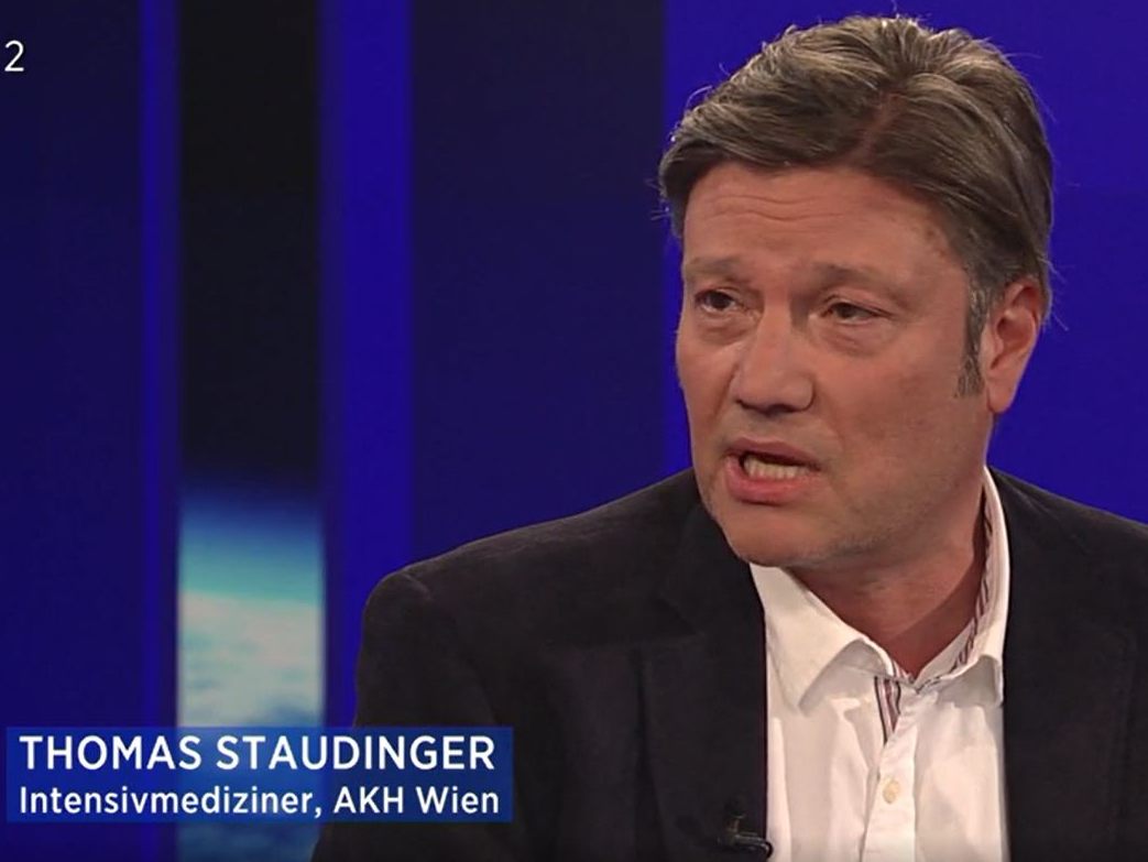 Intensivmediziner Dr. Thomas Staudinger im "ZIB 2"-Interview.