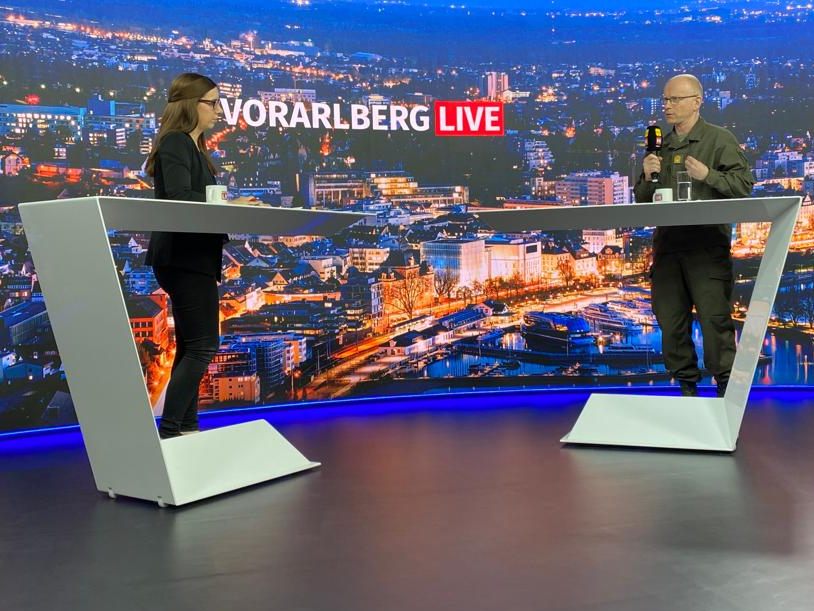 Militärkommandant Brigadier Gunther Hessel bei "Vorarlberg LIVE"