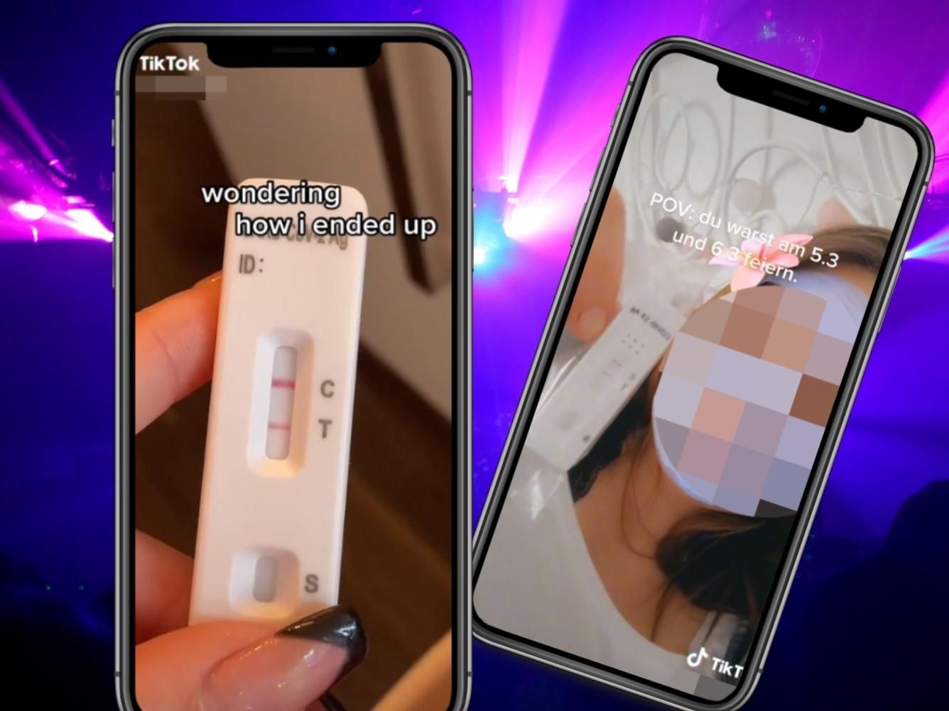Die Video-Plattform TikTok ist voll mit Videos von positiven Corona-Tests.