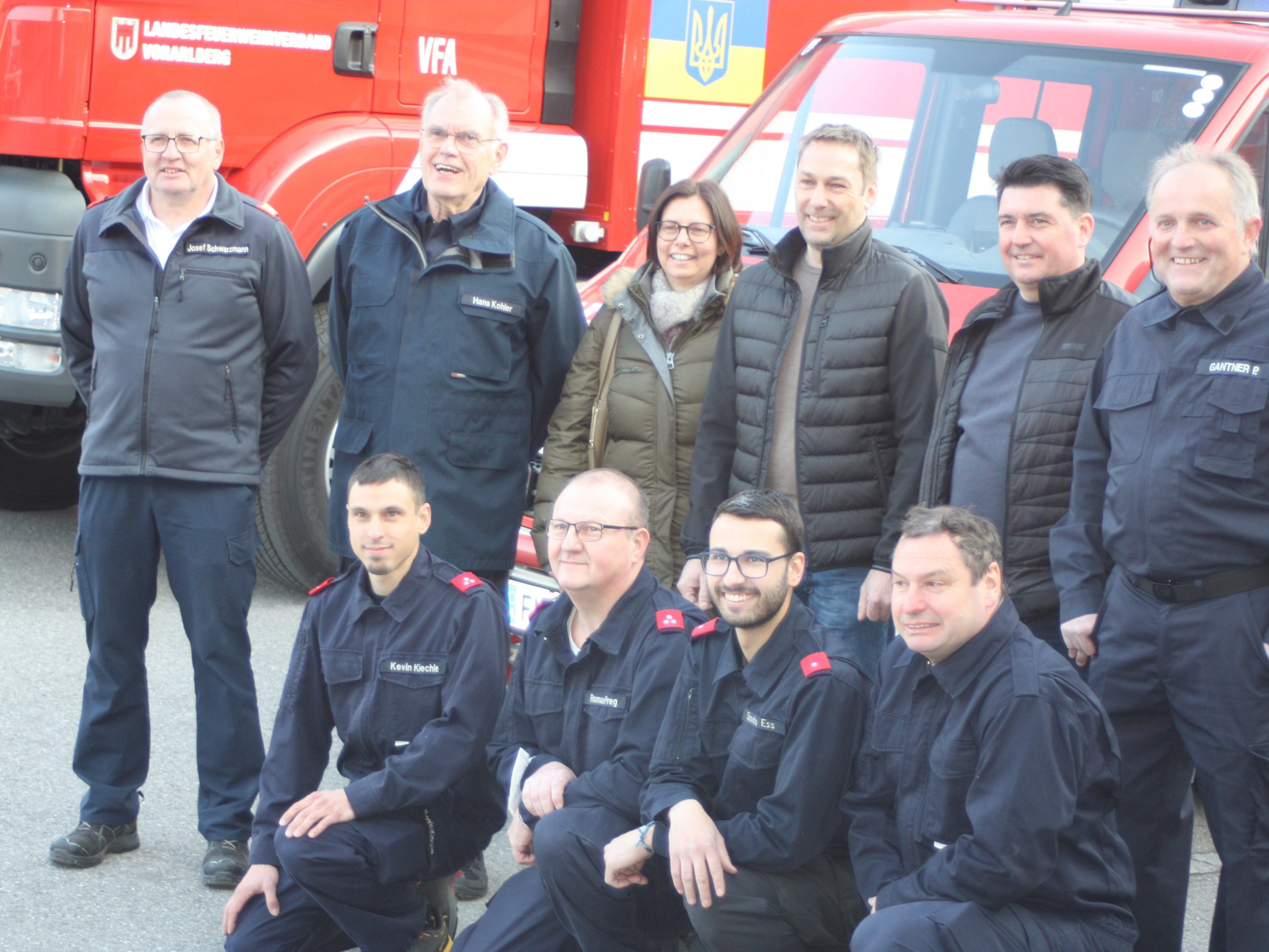 Rankweil Alt-Bürgermeister Hans Kohler mit Freiwillen der Ortsfeuerwehr Rankweil nach Moldawien abgereist.