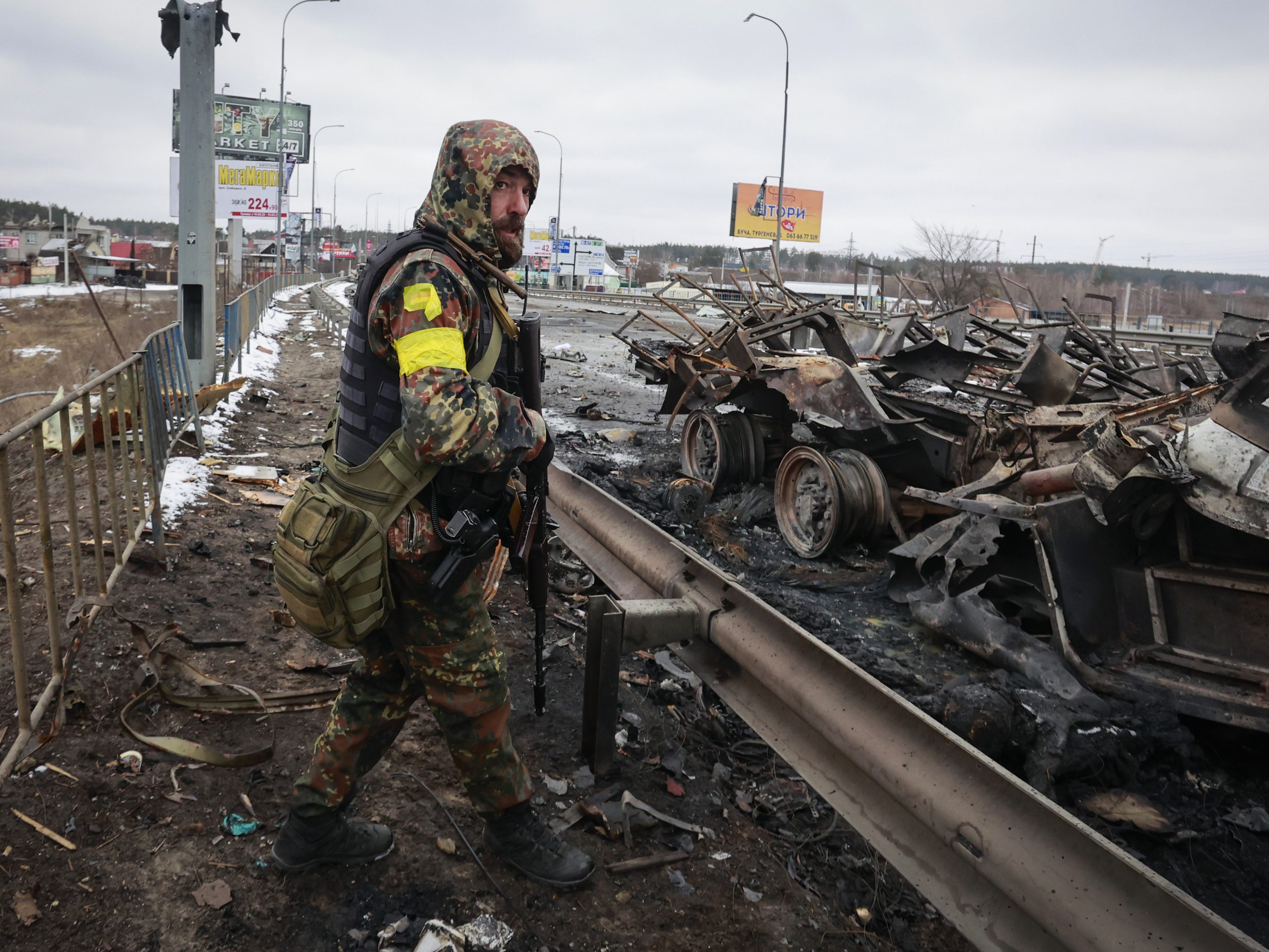 Zerstörung und Chaos herrschen in der Ukraine seit der russischen Invasion.
