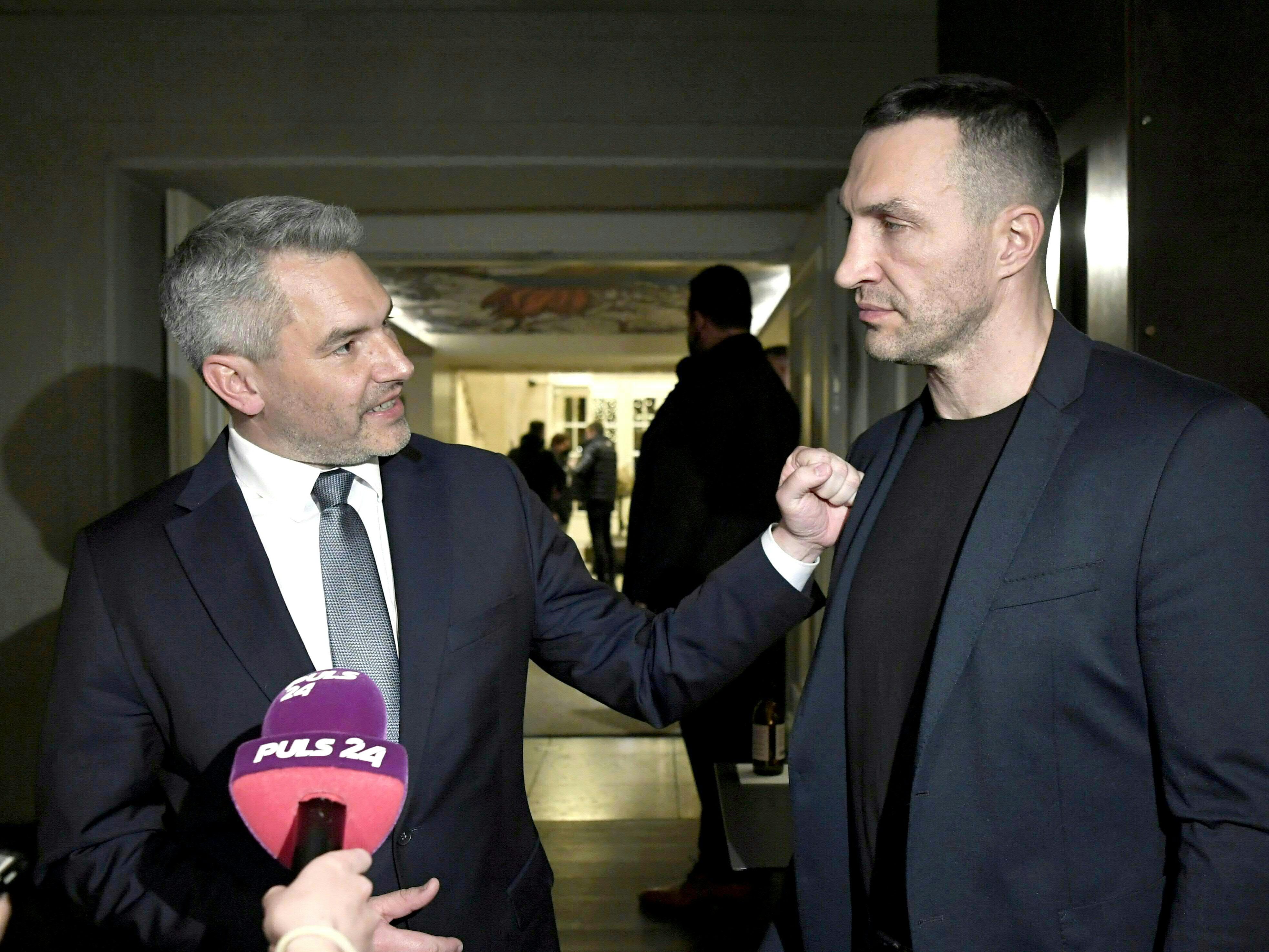 Klitschko-Dank an Österreicher und Nehammer für Unterstützung für Ukraine.