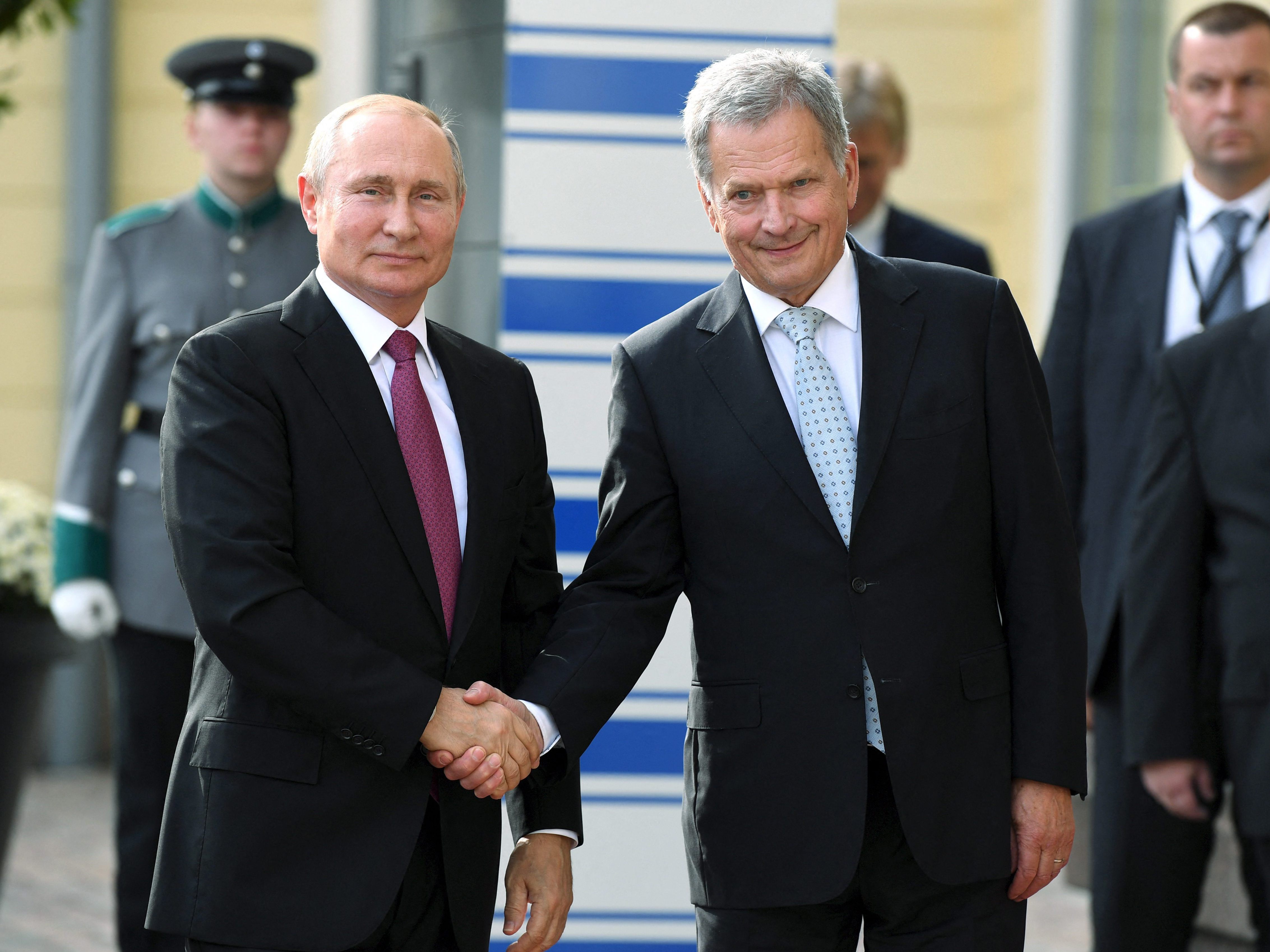 Russlands Präsident Wladimir Putin mit dem finnischen Präsidenten Sauli Niinistö im Jahr 2019.