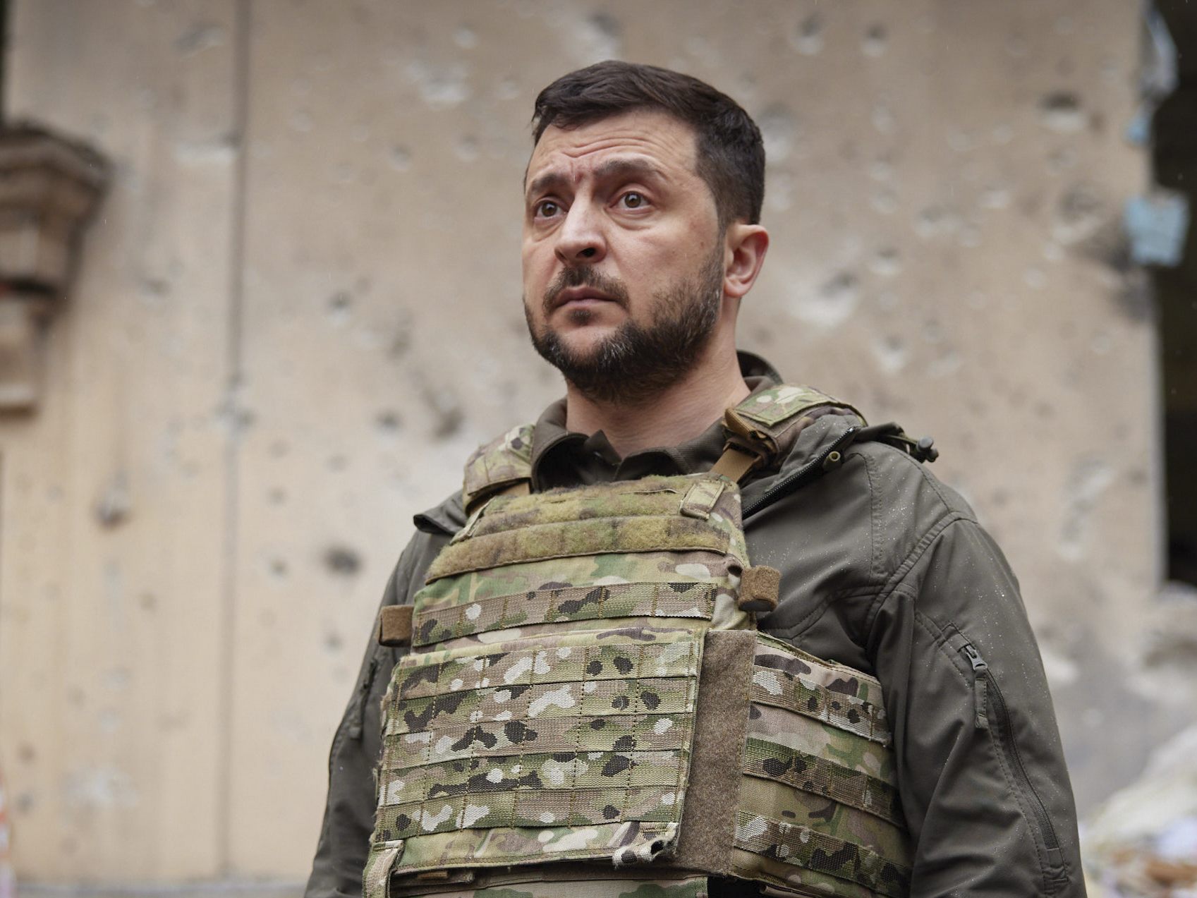 Der ukrainische Präsident Selenskyj machte sich ein Bild von der Kriegsfront im Osten.